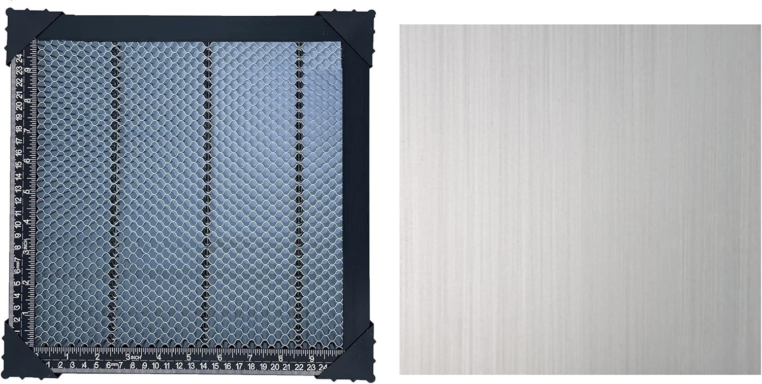ModWgGuo Cama láser para grabador láser, panel de trabajo de panal con placa de aluminio para protección de mesa, 11.811 in x 11.811 in x 0.866 in