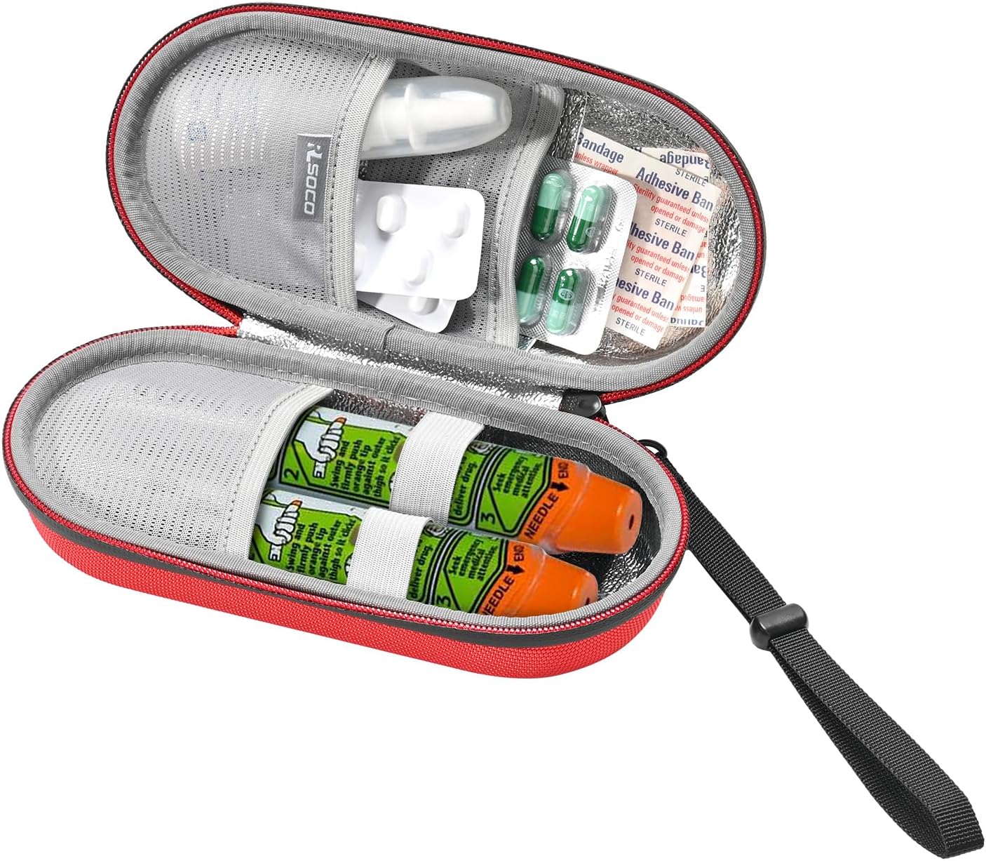 RLSOCO Estuche de transporte para EpiPen compatible con inhalador de asmamedicamentos para alergiassuministros para diabéticosAuvi-QInsulin Pen