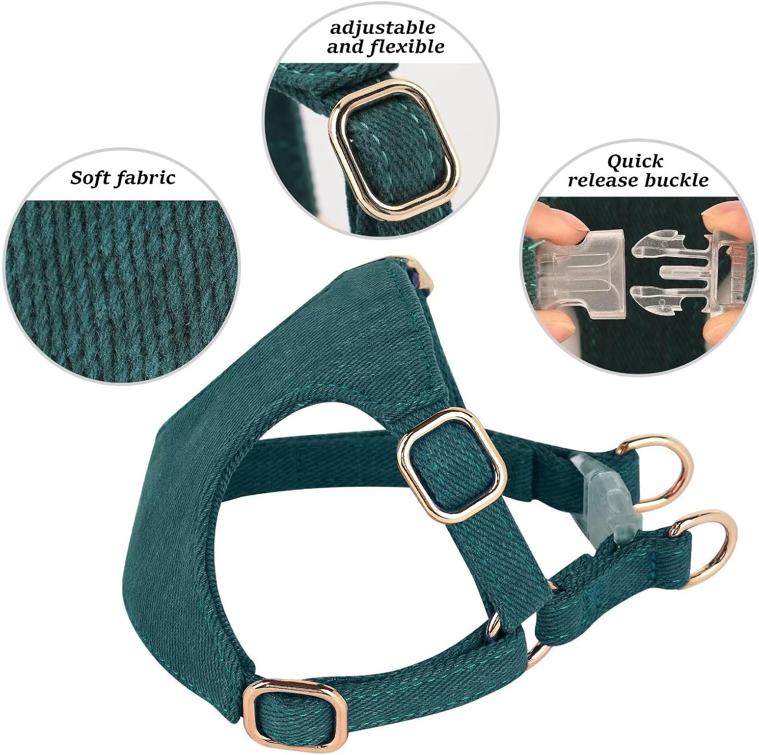 Didog Juego de arnés y correa para perro pequeño, suave y lindo arnés para perros pequeños, arnés ajustable para perros pequeños, arnés para perros