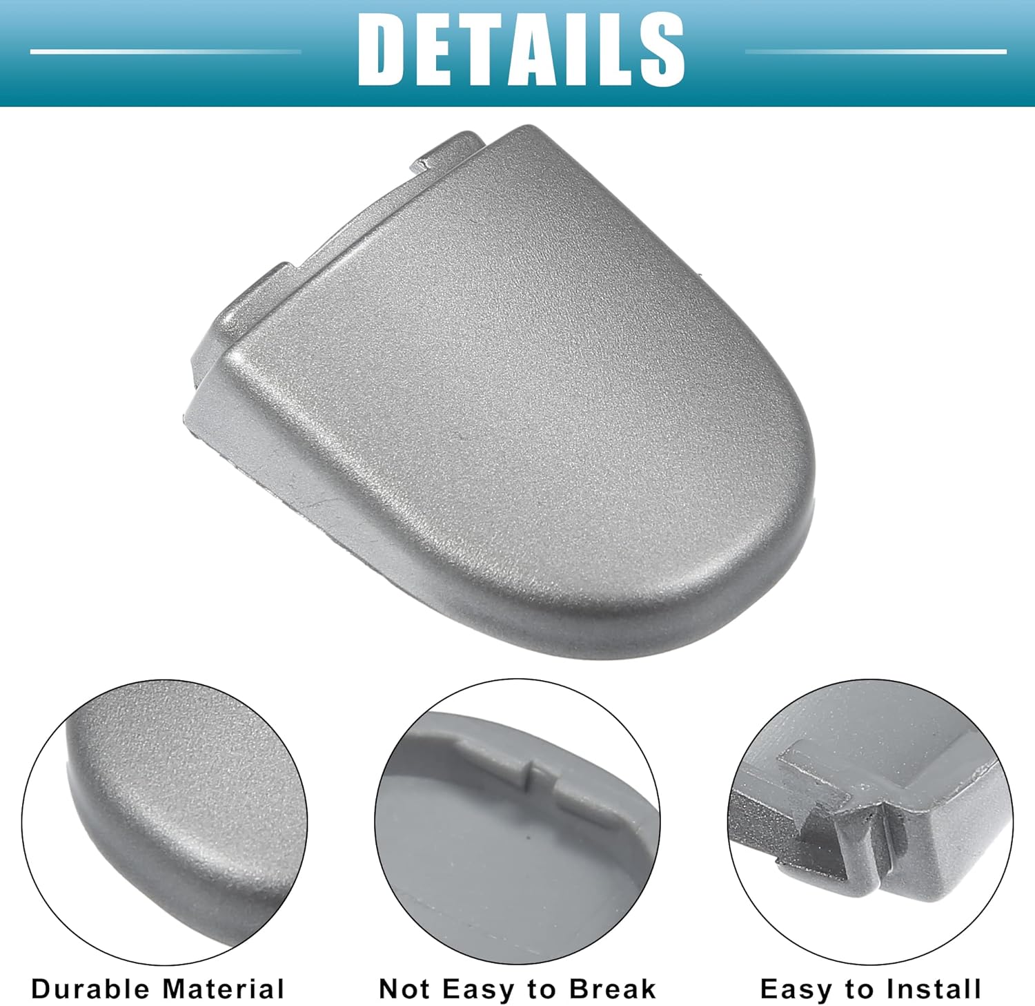 ACROPIX Tapa de repuesto para manija de puerta delantera izquierda derecha para Volkswagen Beetle, 1 unidad, tono plateado