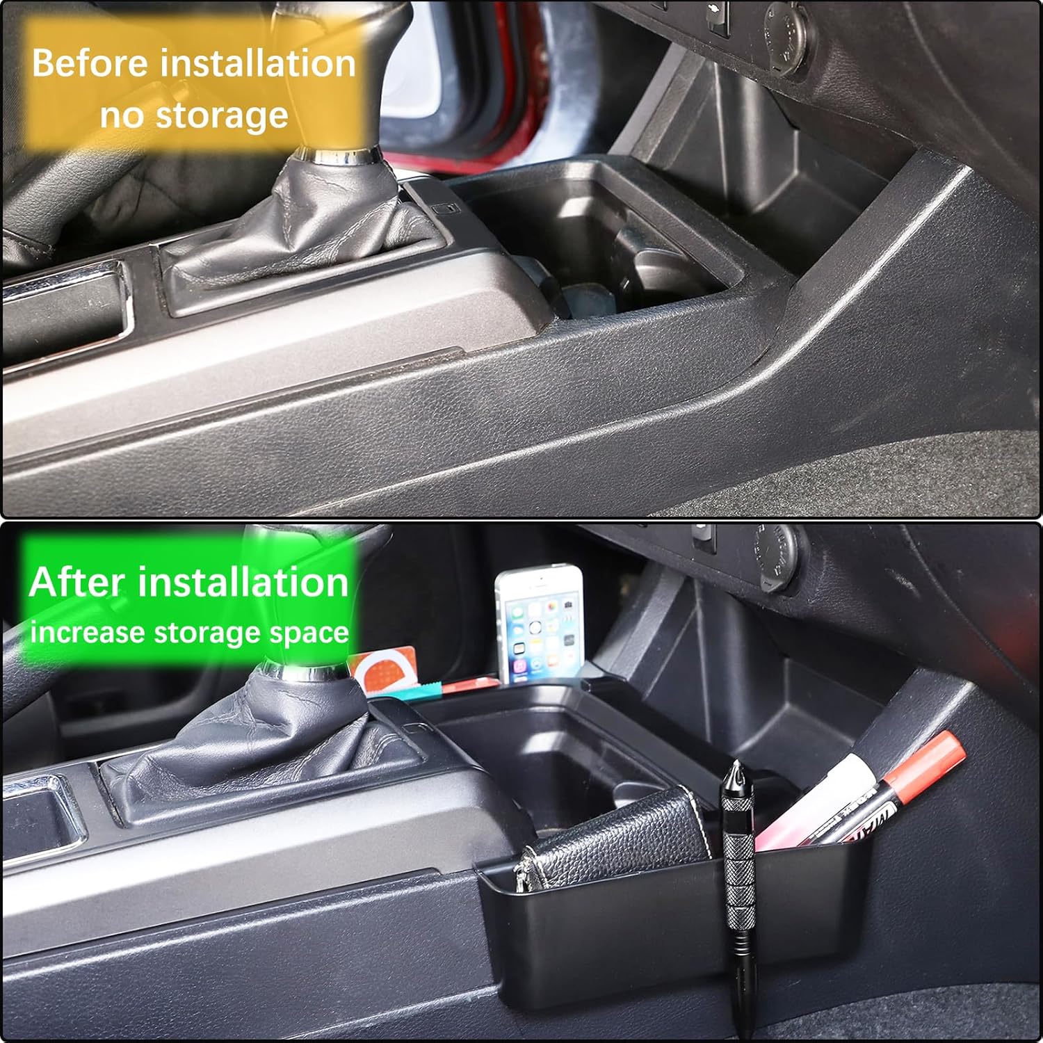 CHEAYAR Caja de almacenamiento lateral de control central compatible con Toyota Tacoma 2023 2022 2021 2020 2019 2018 2017 2016, organizador de
