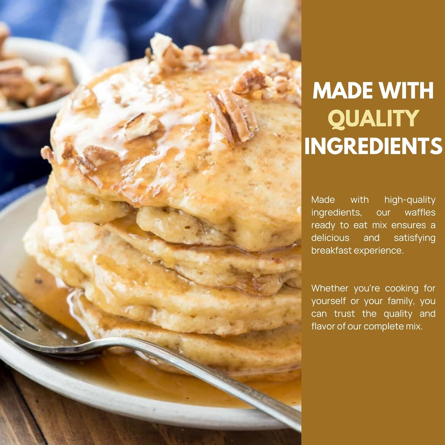 My Favorite Southern Pecan Pancake and Waffle Mix para waflera – Deliciosas y rápidas mezclas para panqueques, gofres y hornear – Mezcla fácil de