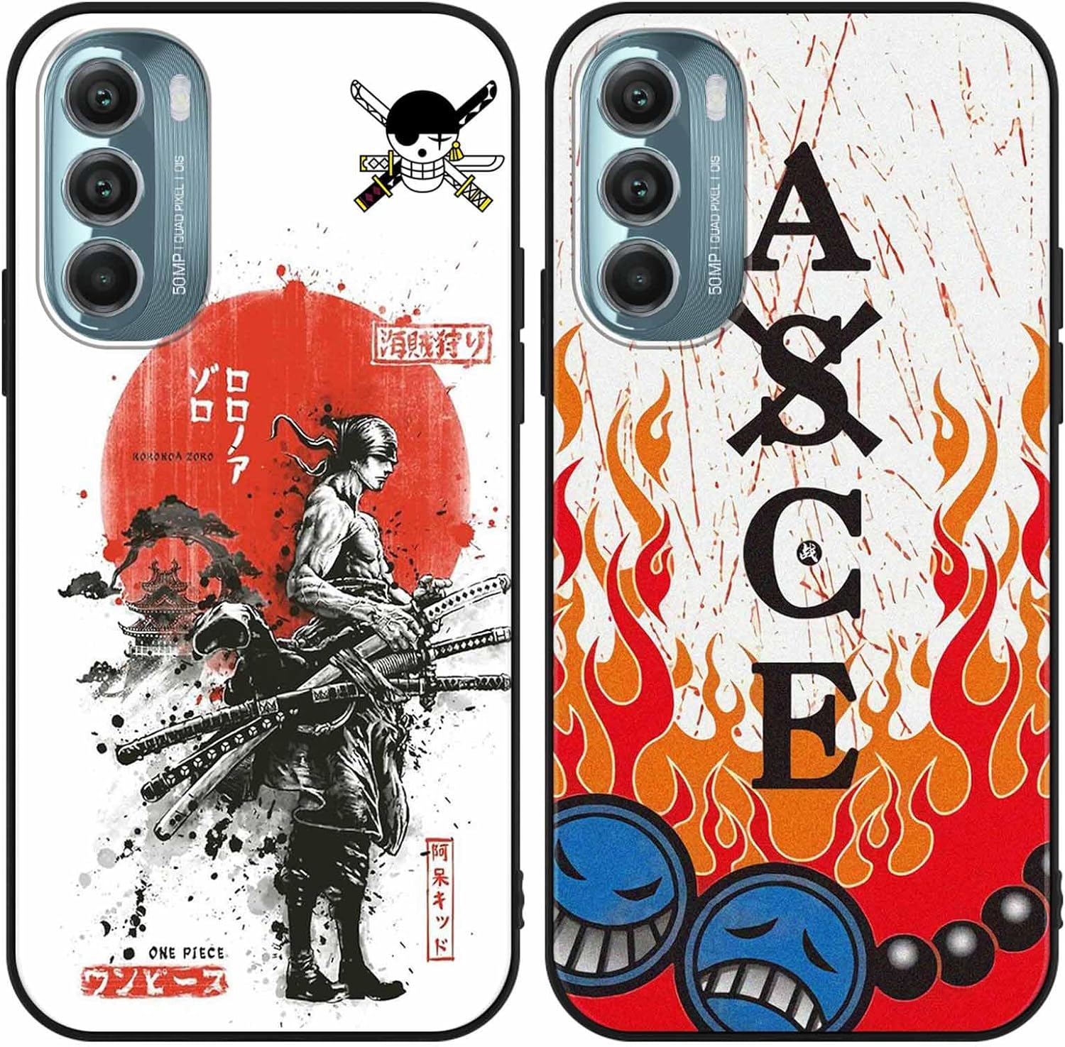 Paquete de 2 fundas geniales para Motorola Moto G Stylus 2022 (5G), de silicona de 6.8 pulgadas, personajes de dibujos animados de anime japonés