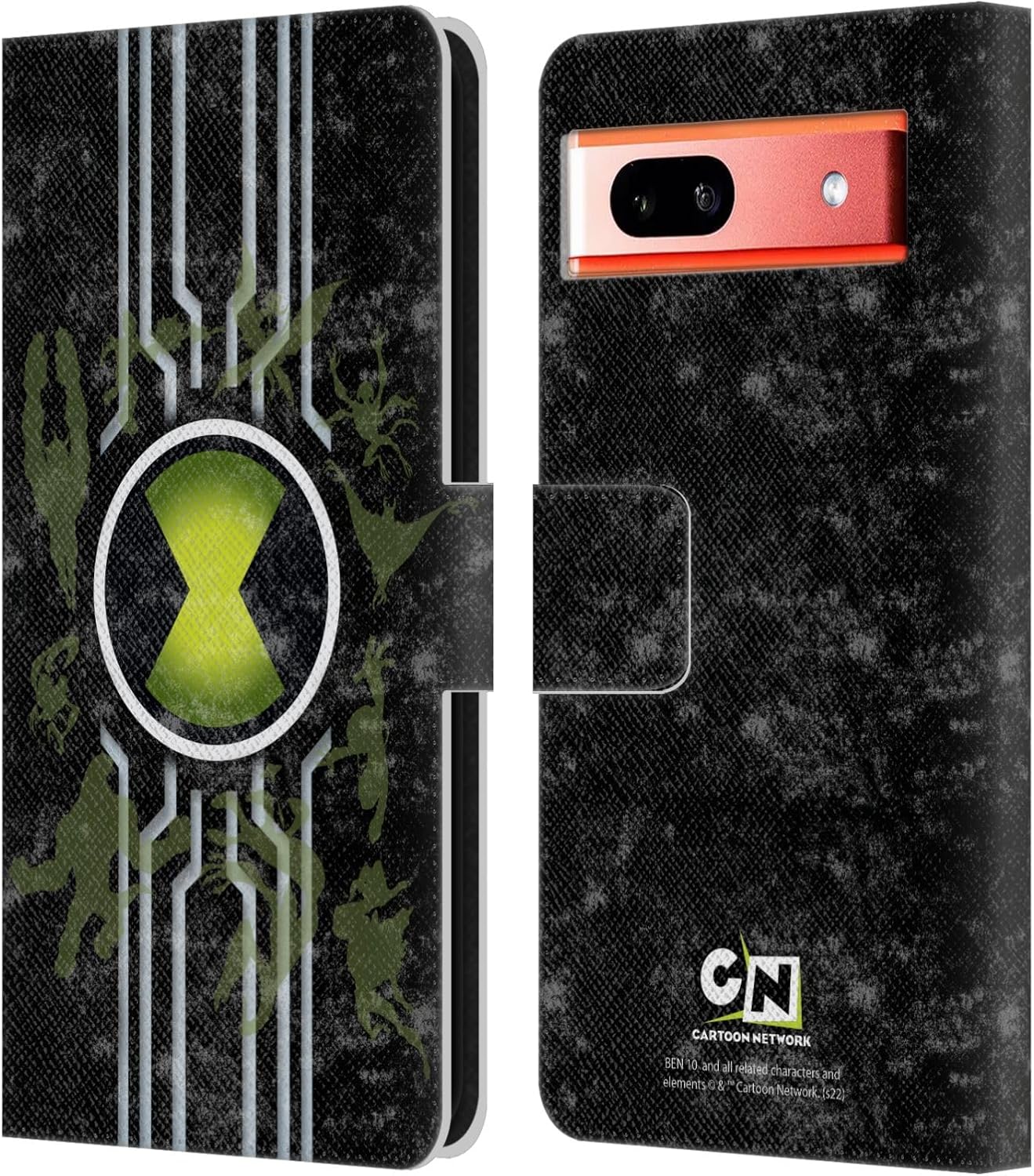 Head Case Designs Officially Licensed Ben 10 Alien Force Omnitrix Graphics Leather Book Wallet Case Cover Compatible with Google Pixel 7a