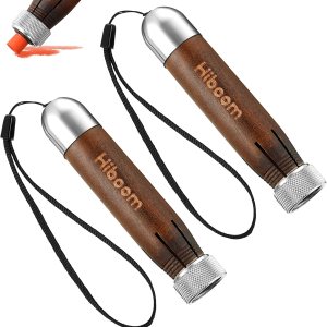 Paquete de 2 soportes para crayones de 12 pulgadas redondos o hexagonales, soporte para lápices de madera con portabrocas de metal, tapas de metal y Paquete de 2 soportes para crayones de 12 pulgadas redondos o hexagonales, soporte para lápices de madera con portabrocas de metal, tapas de metal y