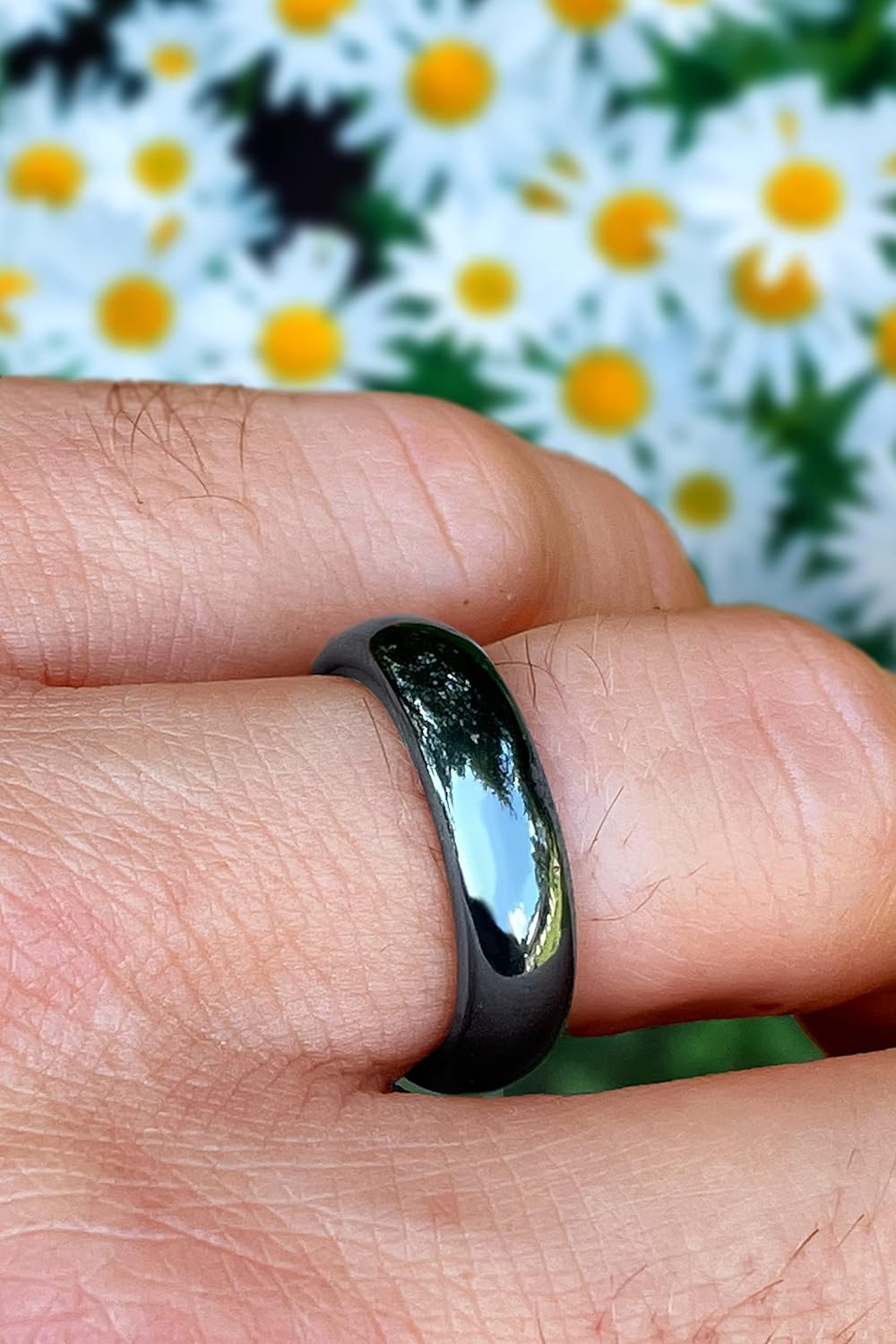 Anillos de hematita magnéticos auténticos, 3 anillos en cada pedido, anillo de hematita negra, unisex, para mujeres y hombres, anillo para ansiedad,