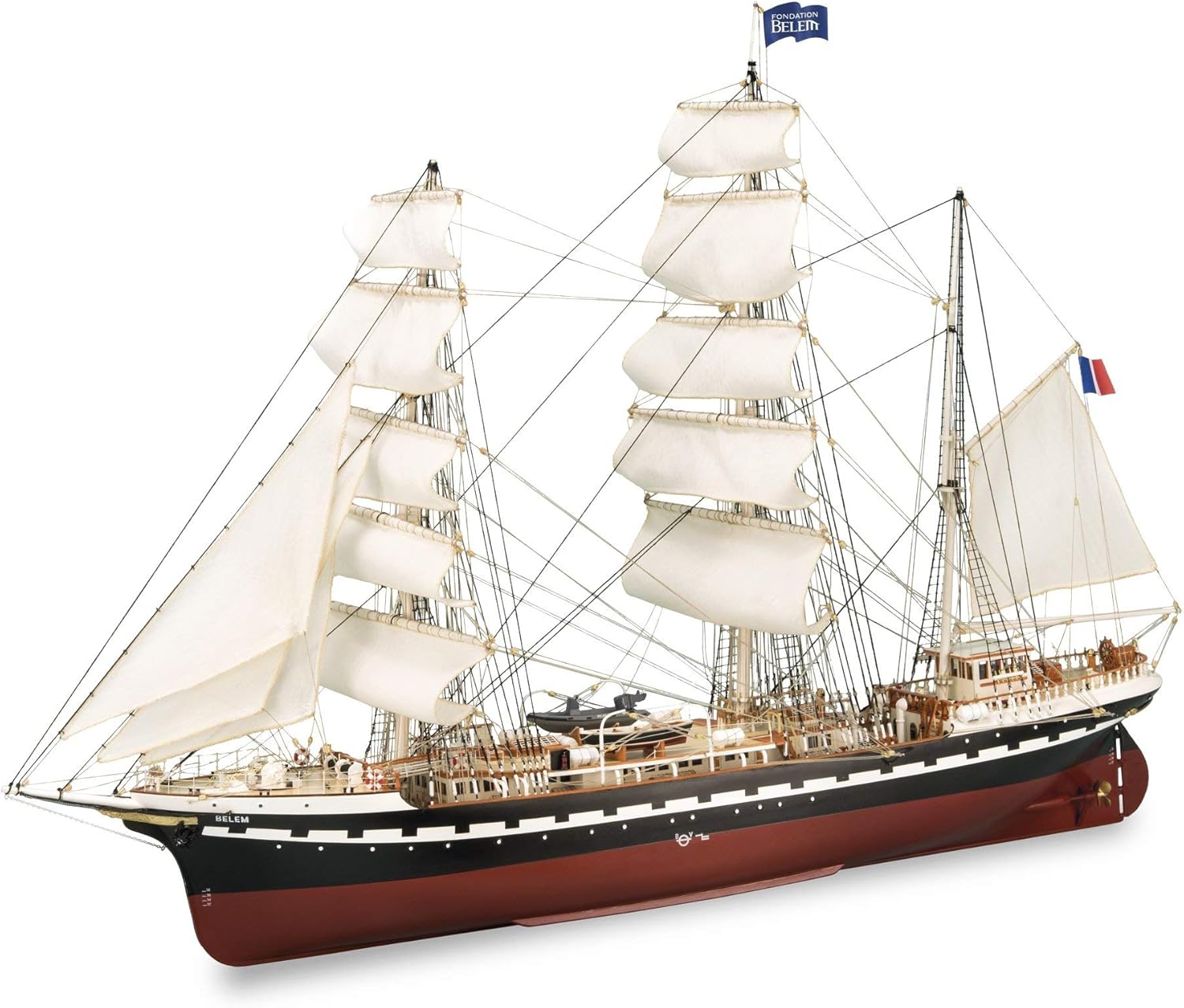 Artesanía Latina – Kit de modelo de barco de madera – Barco de entrenamiento francés, Belem – Modelo 22519, escala 175 – Modelos para montar –