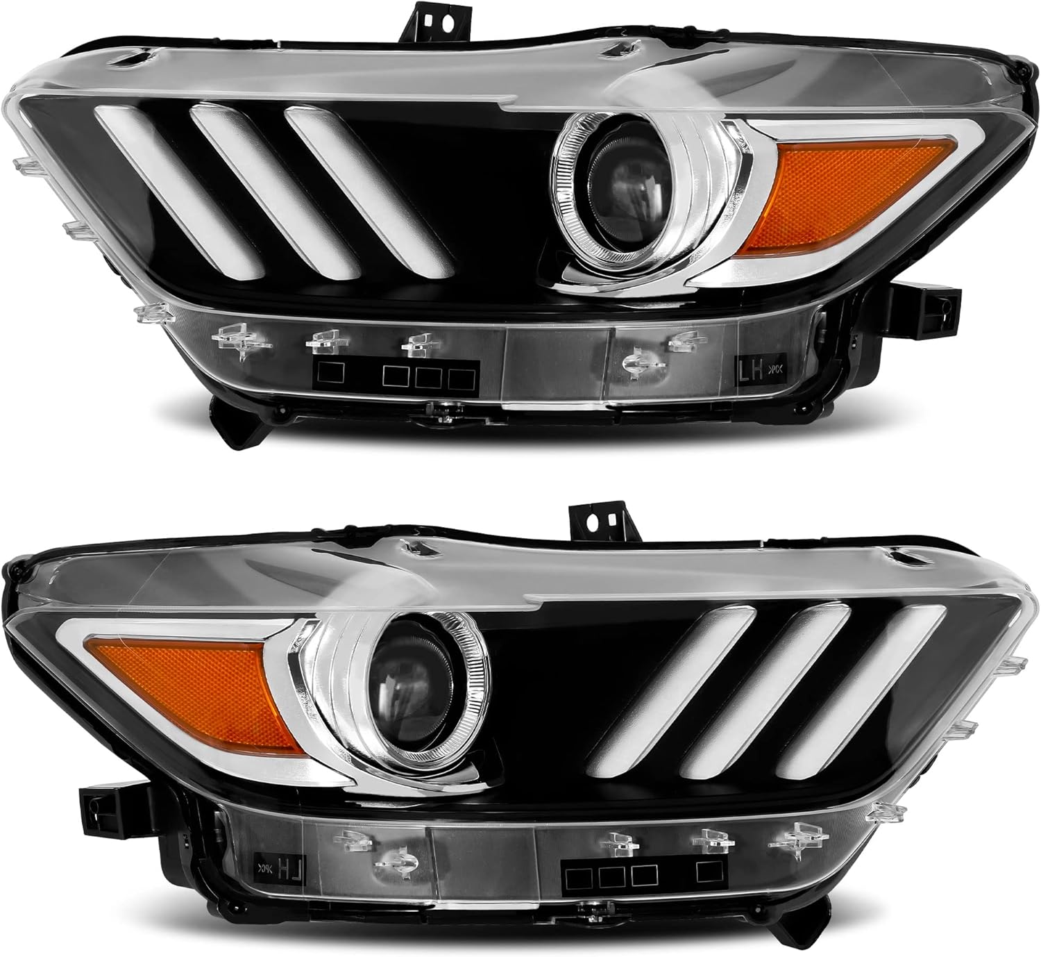 Conjunto de faros delanteros tipo HIDxenón compatible con Ford Mustang 2015 2016 2017 Pasajero y lado del conductor