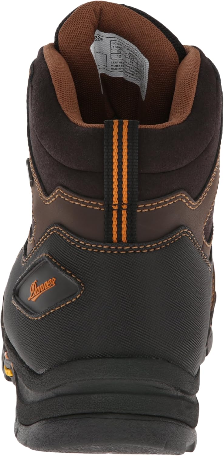 Danner Vicious – Botas de trabajo con punta compuesta de 4.5 pulgadas para hombre, cuero de grano completo con forro Gore-Tex transpirable, sistema