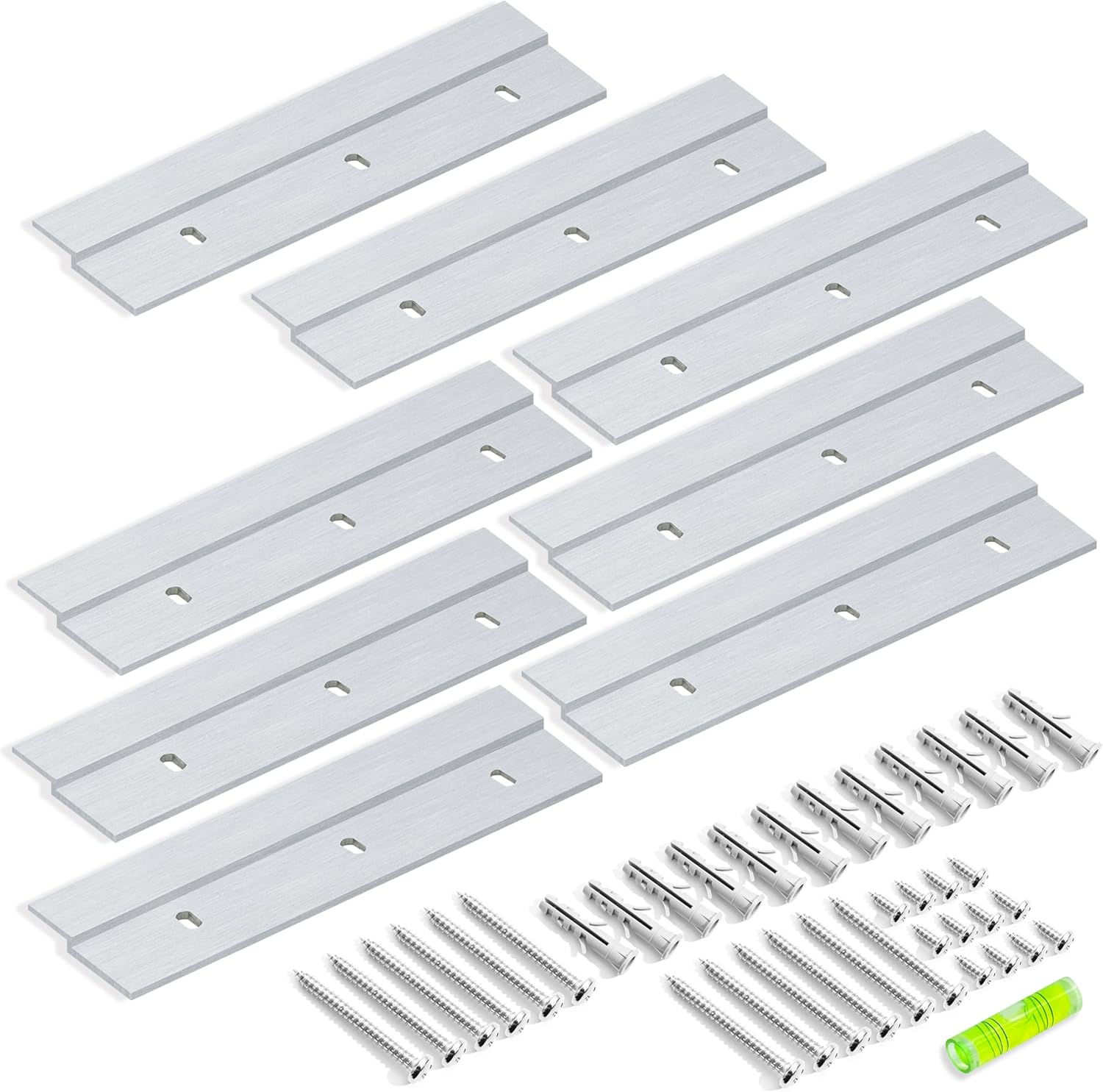 Colgador de cuadros para tacos franceses, 2 pulgadas, 6 pares, colgador Z de aluminio entrelazado, kit de accesorios para colgar pintura de pared,