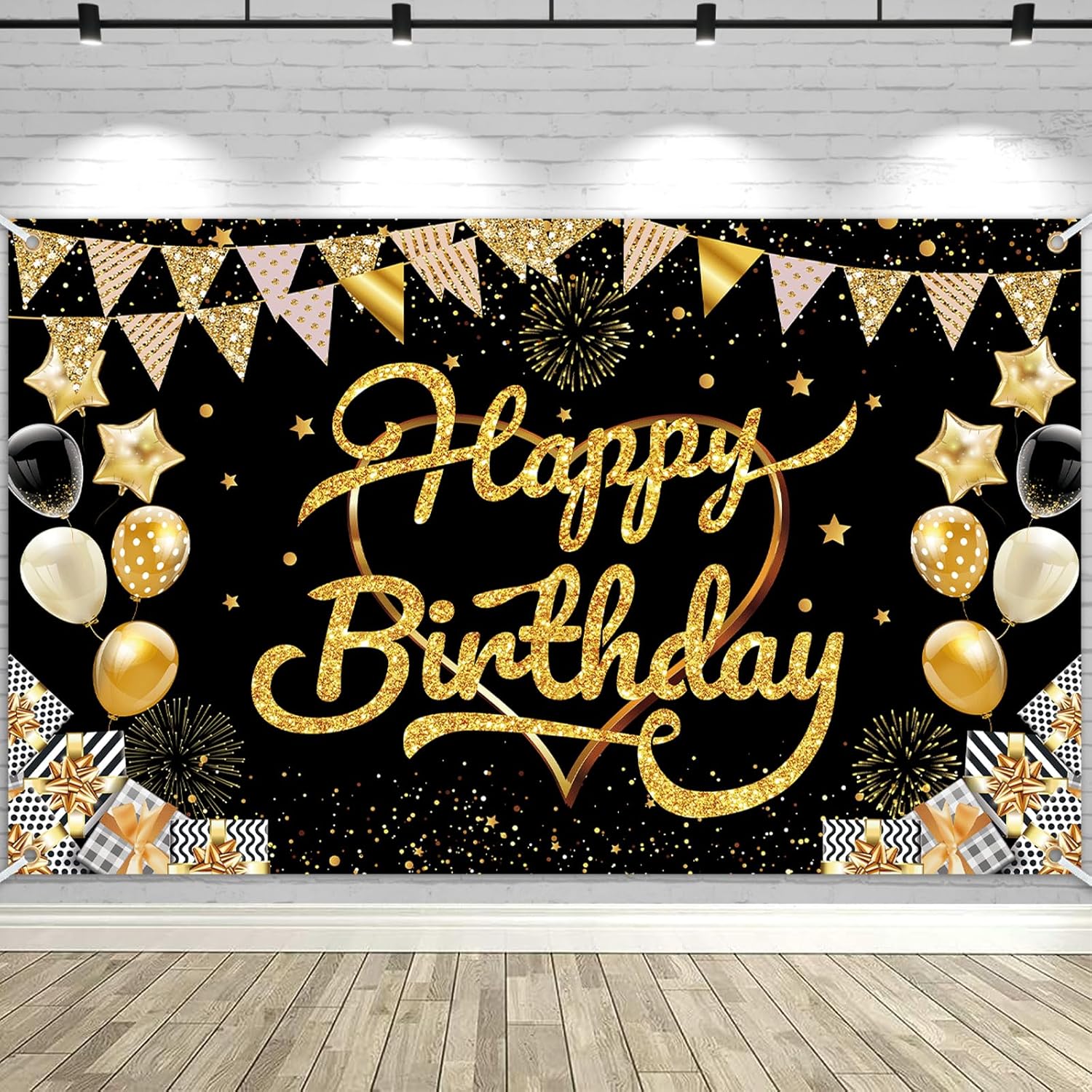 Cartel de cumpleaños, telón de fondo de letreros de feliz cumpleaños, decoración de cumpleaños para mujer, decoraciones de fiesta temática de