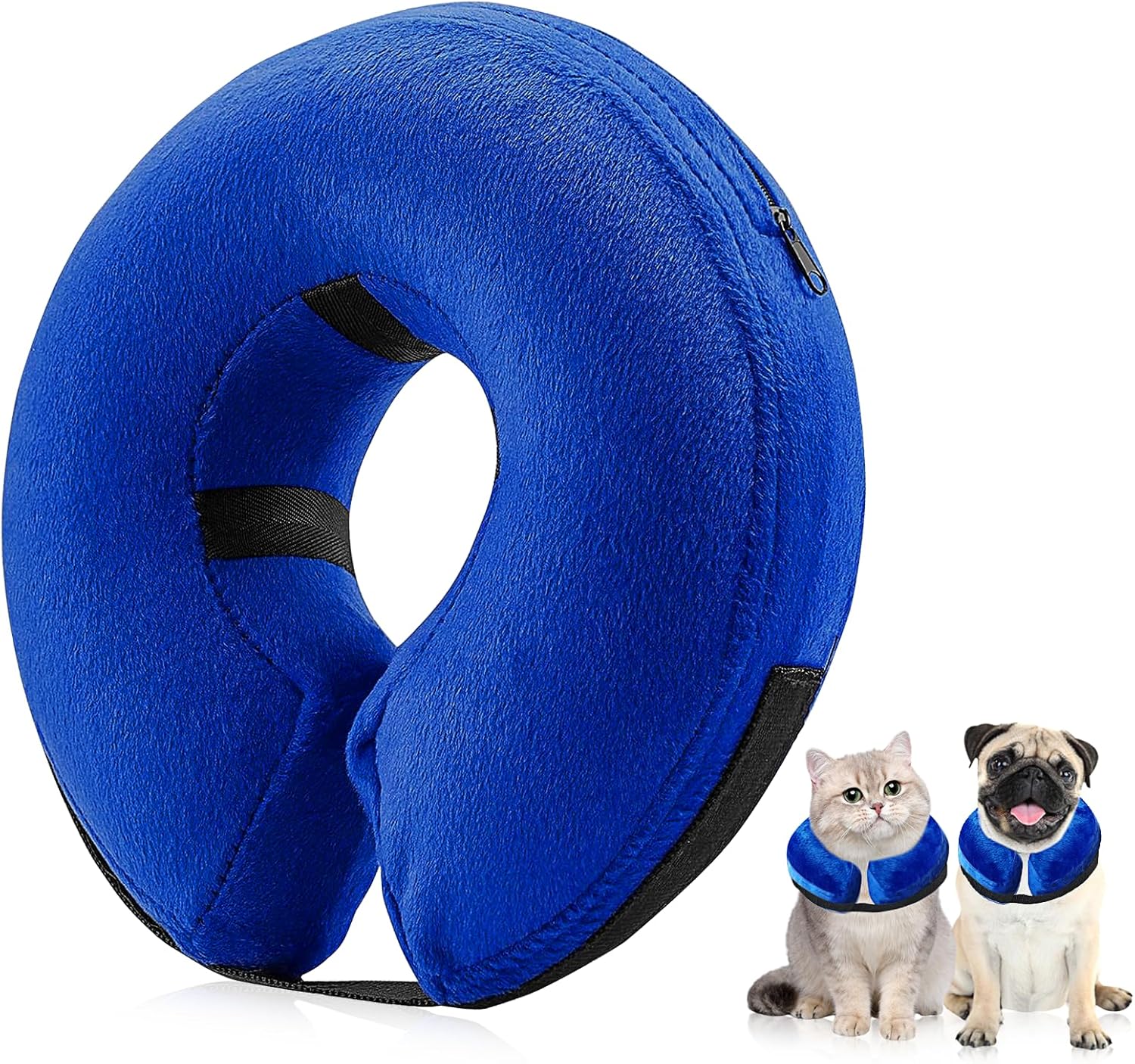 Collar inflable protector para perros y gatos, collar de cono alternativo después de la cirugía, collar de recuperación de mascotas para perros