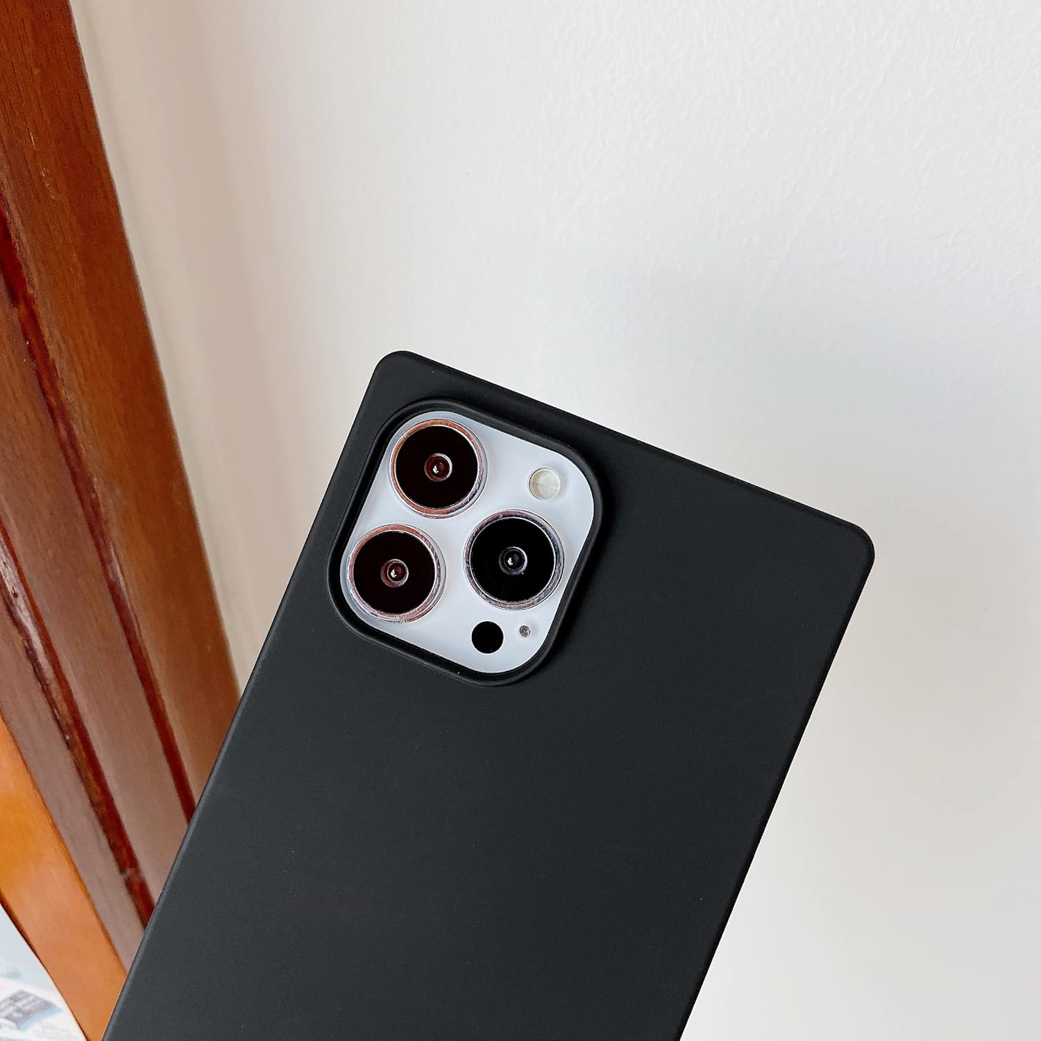 Jmltech Funda de borde cuadrado, para iPhone 14 Pro Max, funda protectora de silicona, delgada, a prueba de golpes, flexible, para mujeres y niñas,