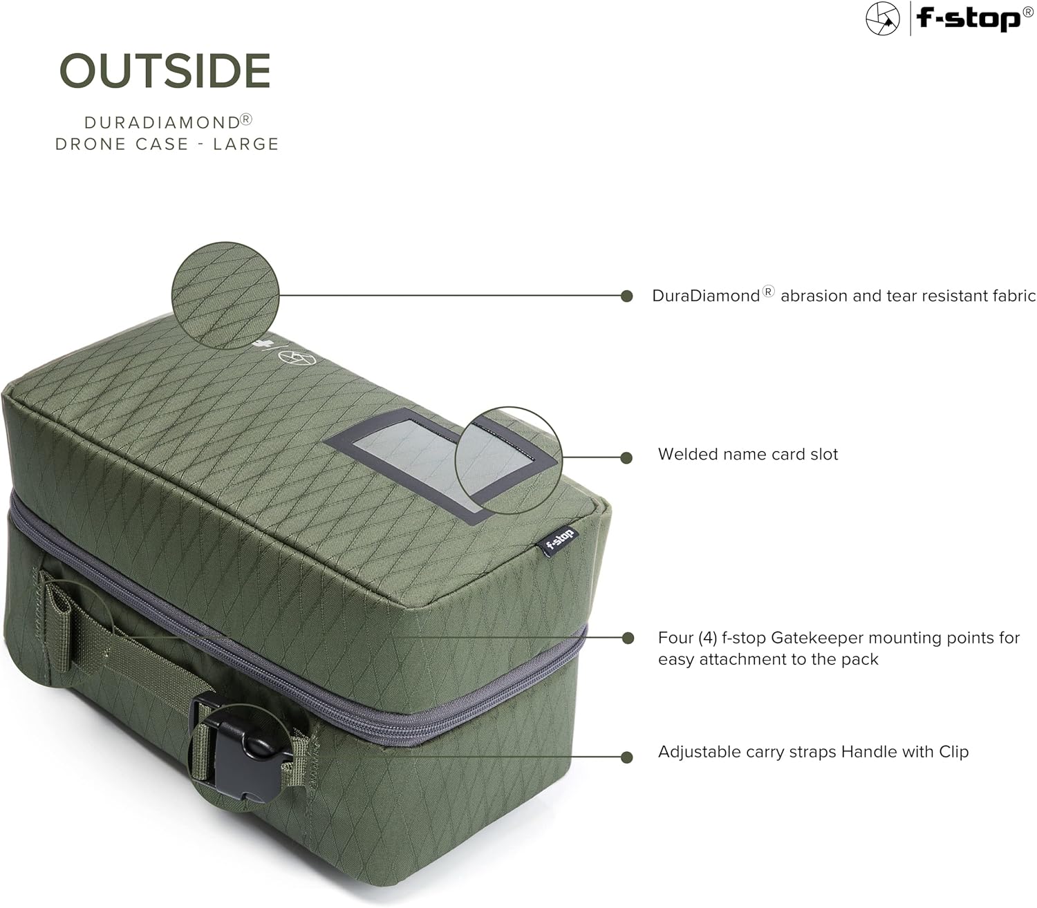 f-stop Funda acolchada grande para drones, protección de transporte resistente a la intemperie para drones compactos DJI Air, Mavic, Mini, Autel EVO