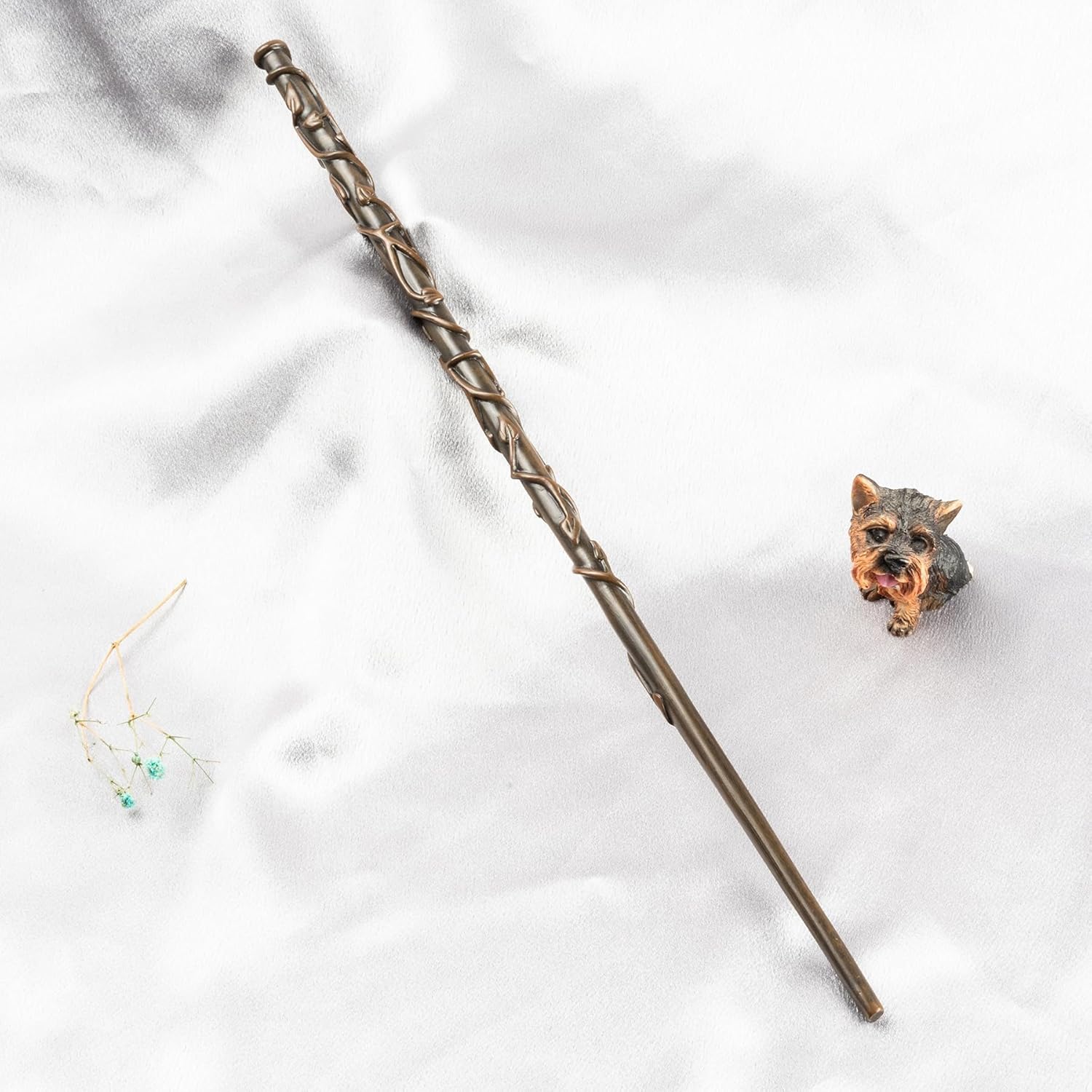 Varita mágica Hermione, hecha a mano con núcleo de acero de resina como accesorios de rendimiento y regalos (Hermione)