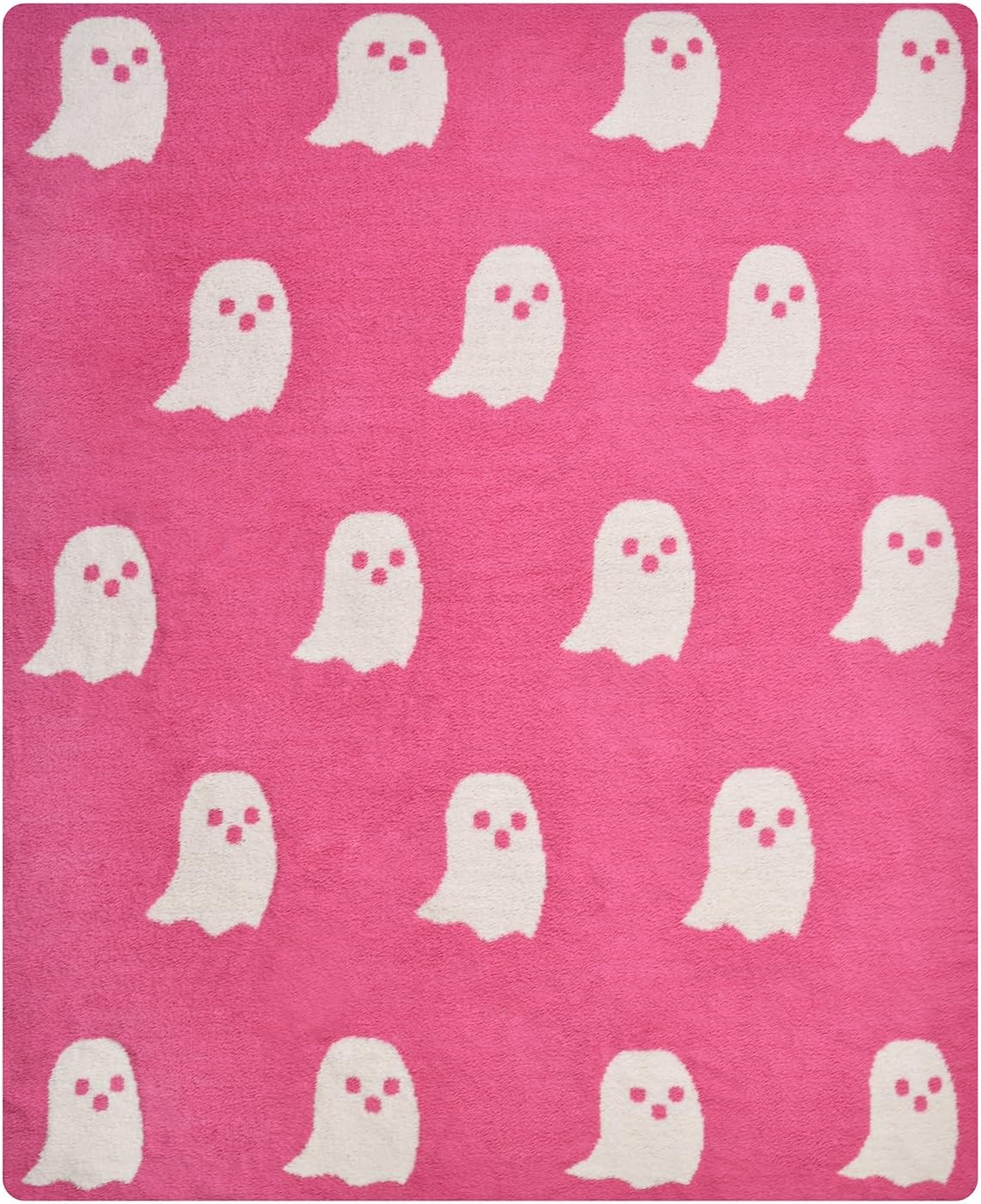 HCMAX Manta de fantasma rosa de Halloween 2023, manta reversible para niñas, mujeres y niños, súper suave, manta rosa con lindo fantasma para todas