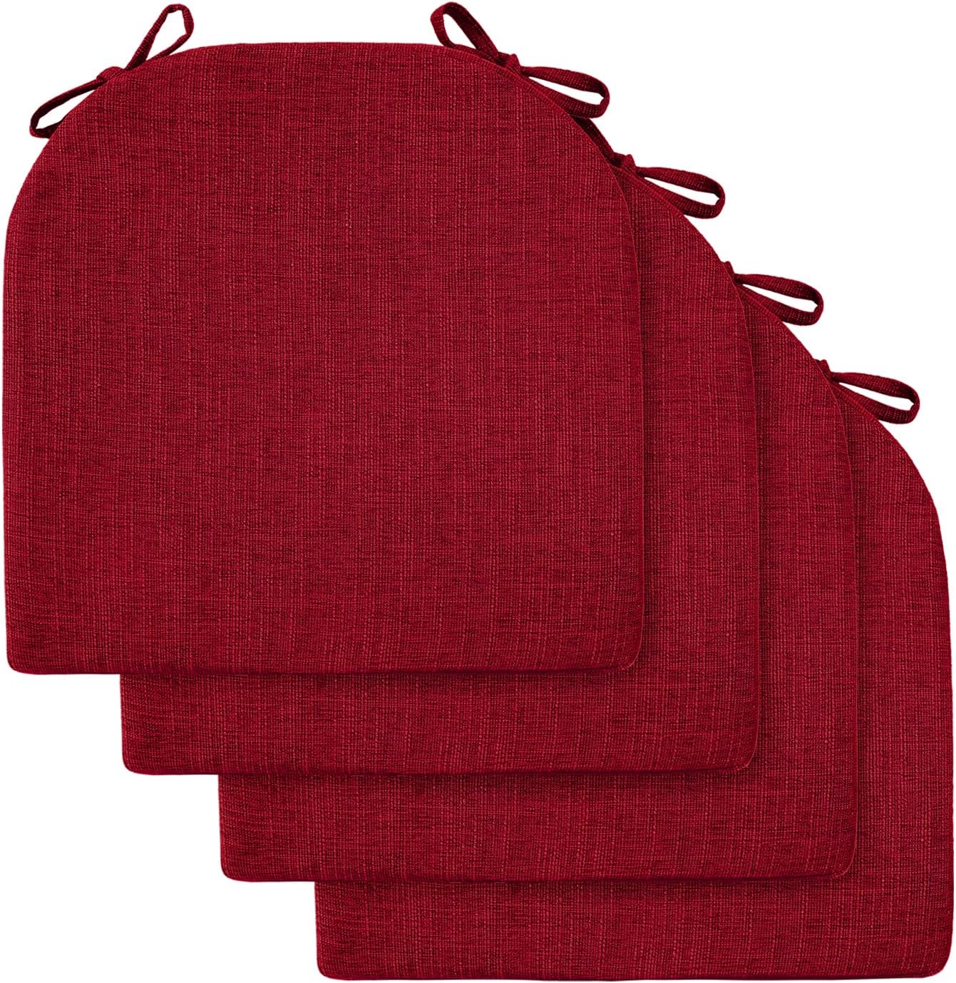 downluxe Cojines para sillas de interior para sillas de comedor, almohadillas de espuma viscoelástica texturizadas suaves y cómodas para sillas de