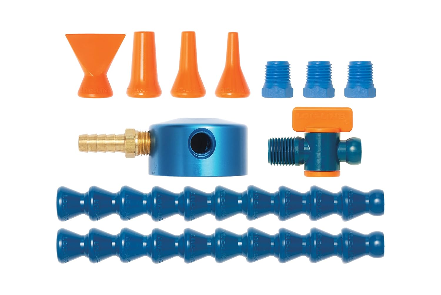 Loc-Line Kit de colector de base magnética para manguera de refrigerante, 12 piezas, 14″ ID de manguera
