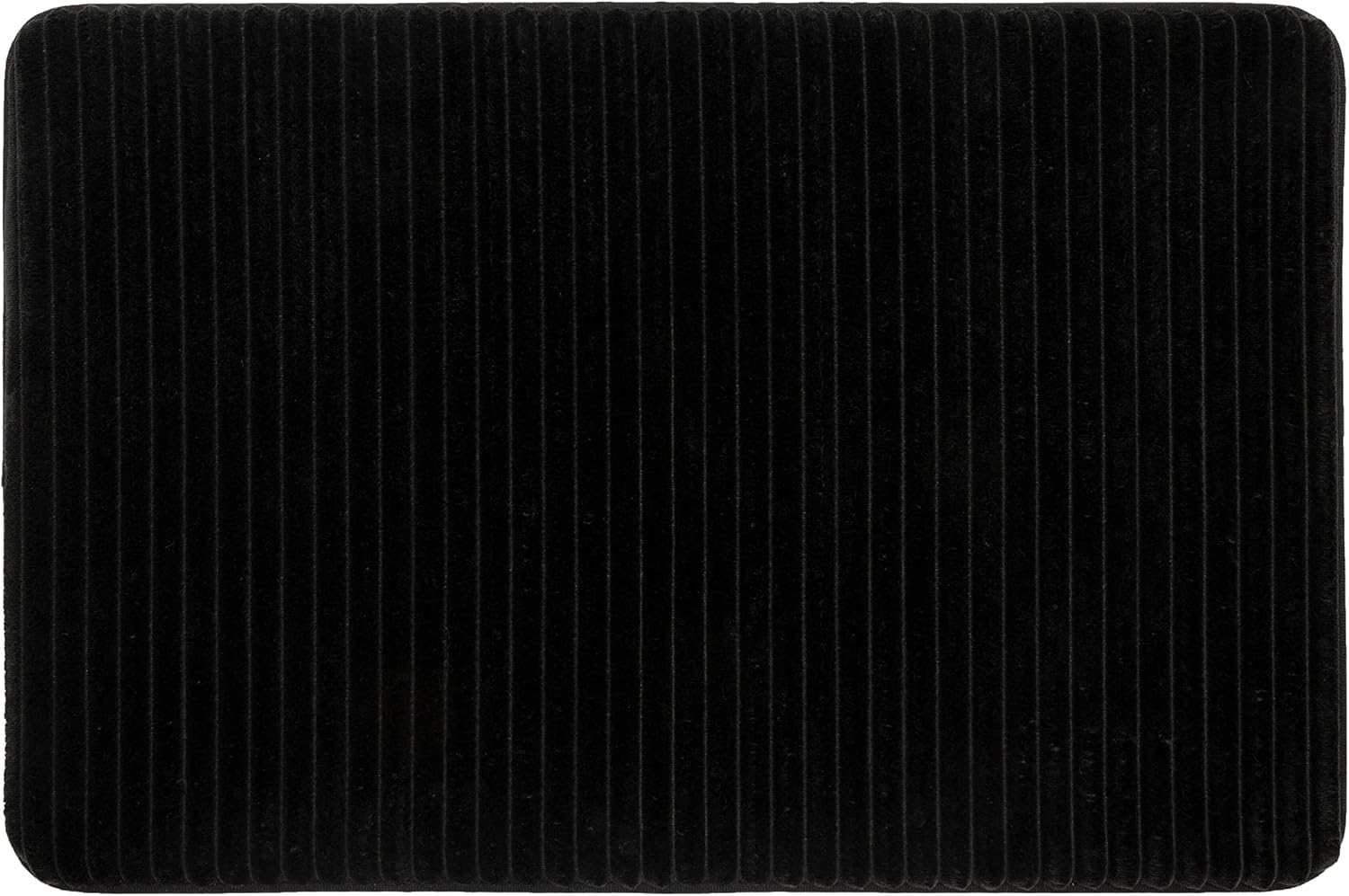 Mohawk Home Augusta – Tapete de baño de 17 x 24 pulgadas, color negro, lavable a máquina, antideslizante