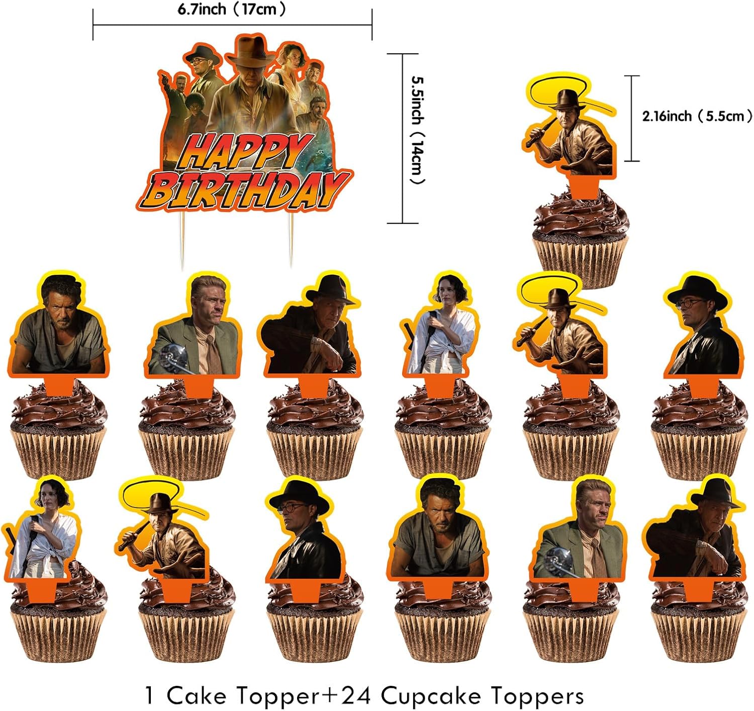 Suministros para fiestas de cumpleaños de Indiana Jones, decoraciones de cumpleaños temáticas de aventuras occidentales, incluyendo pancarta,