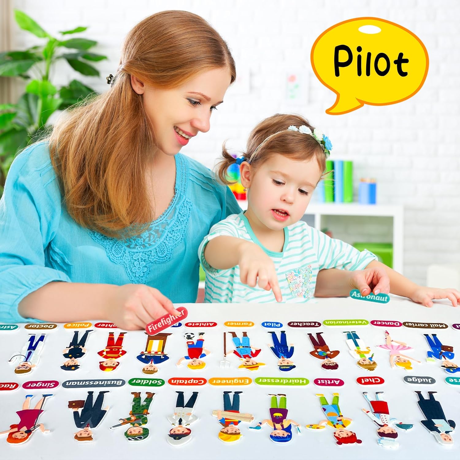 Felt Career Image – Piezas de aprendizaje para disfrazarse, 50 piezas de fieltro para tablero de franela de fieltro, ayudantes de la comunidad