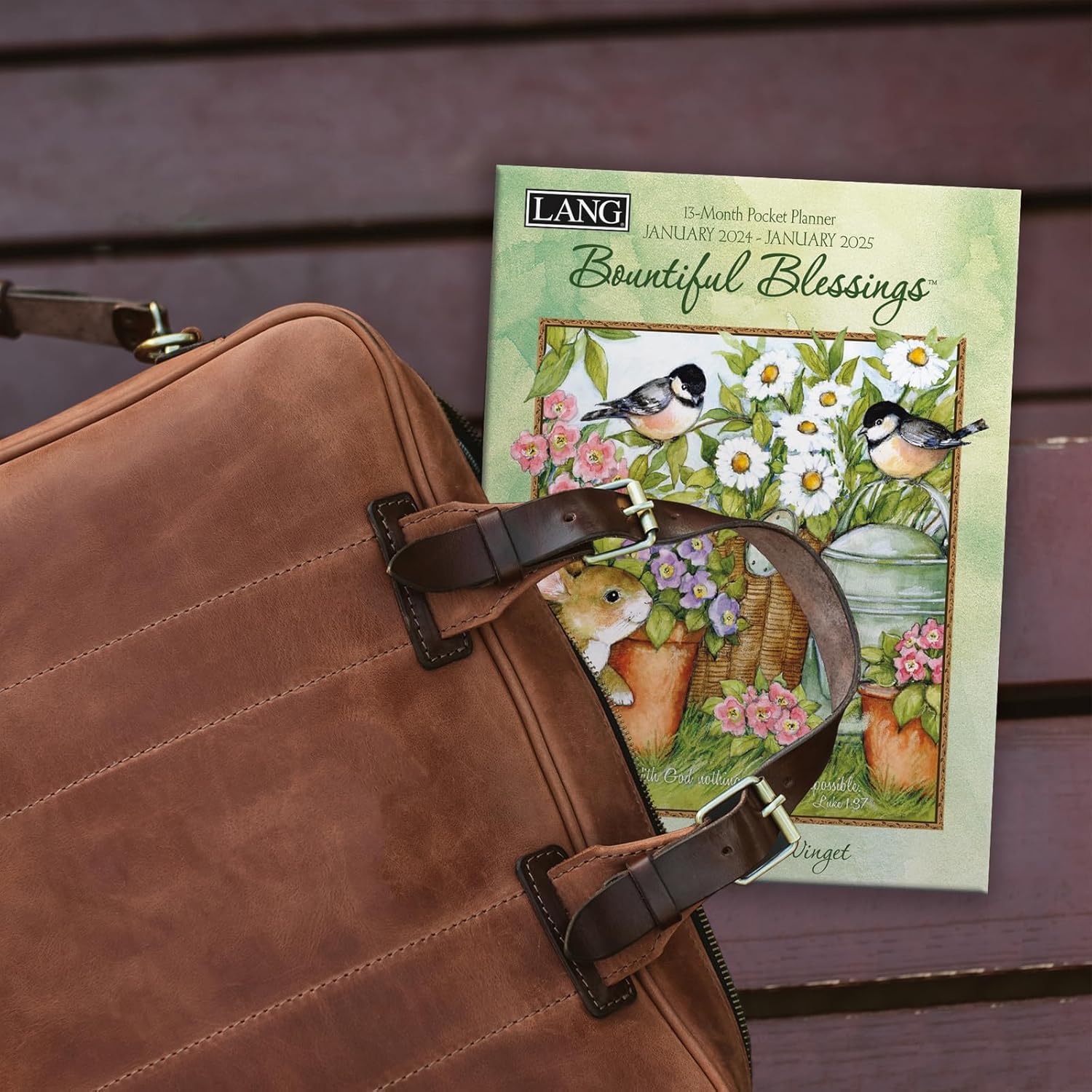 LANG Bountiful Blessings 24991003158 – Agenda mensual de bolsillo 2024