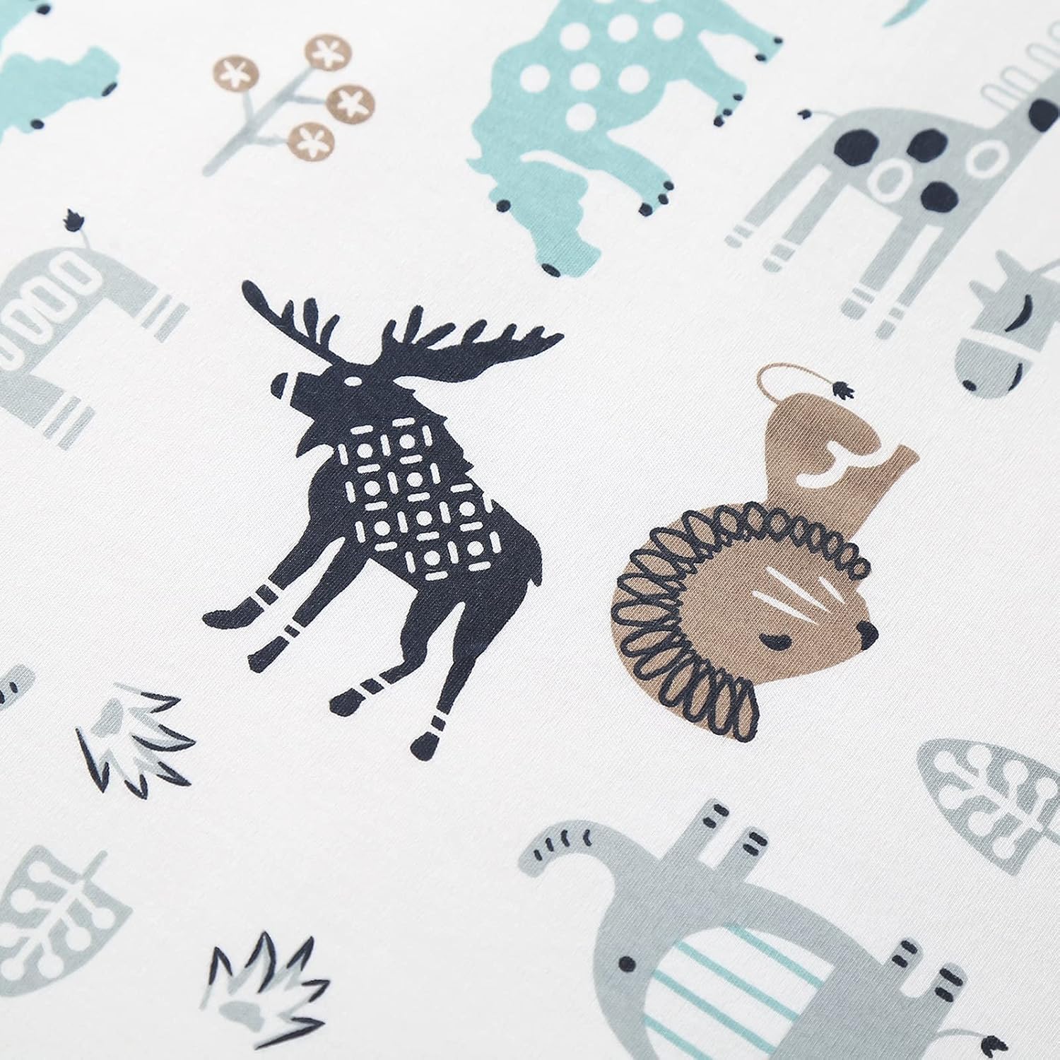 Mosebears Saco de dormir para bebé con cremallera de 2 direcciones, saco de dormir de algodón de 2.5 tog unisex (ciervos, 18-24 meses)