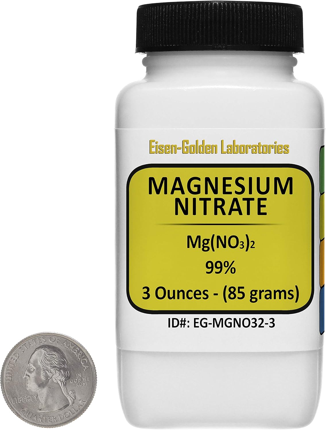 Nitrato de magnesio Mg (NO3)2 99% USP polvo de grado alimenticio 3 onzas en una botella