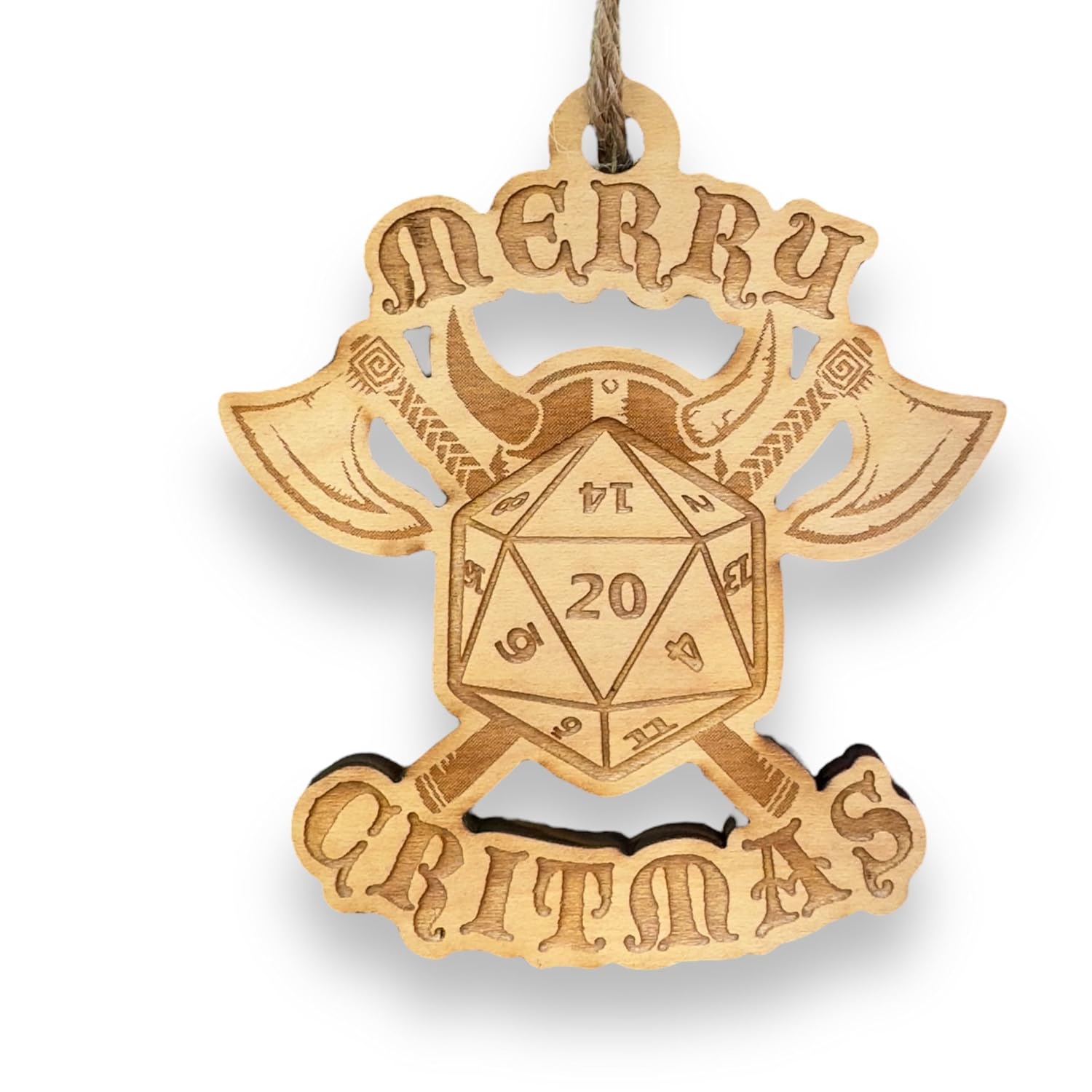 Ornament – Merry Critmas – Raw Wood 4x4in