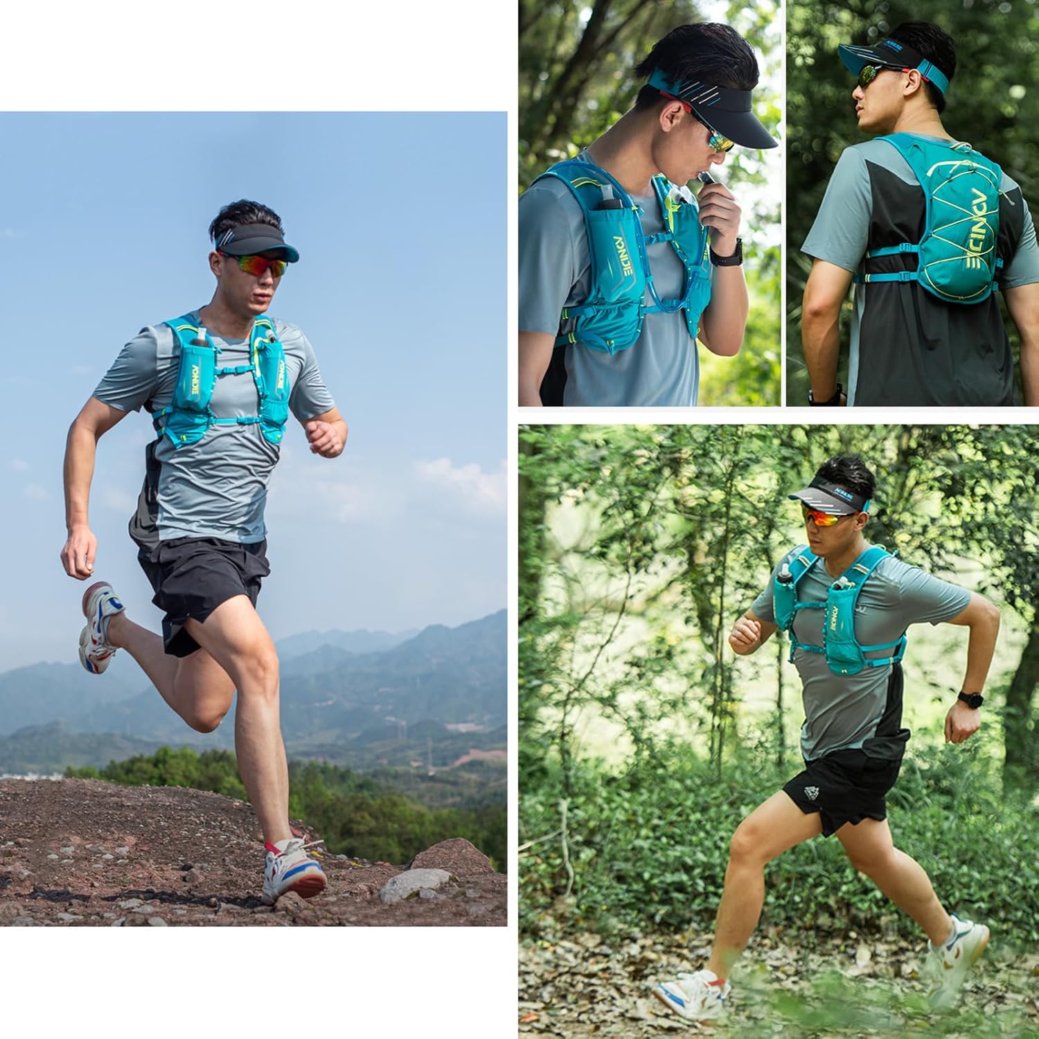TRIWONDER – Mochila de hidratación para senderismo, bolsa de agua, chaleco para correr, para uso al aire libre, ciclismo, festivales, raves,
