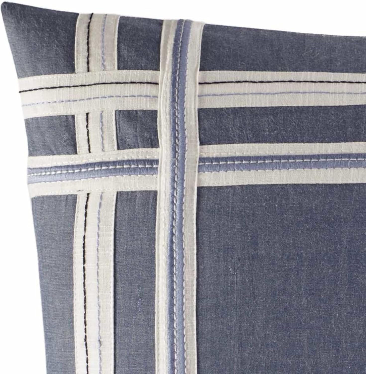 Nautica Home  Fairwater Collection  100% algodón inspirado en el Mediterráneo, funda de edredón a juego, juego de cama de 2 piezas, individual, azul