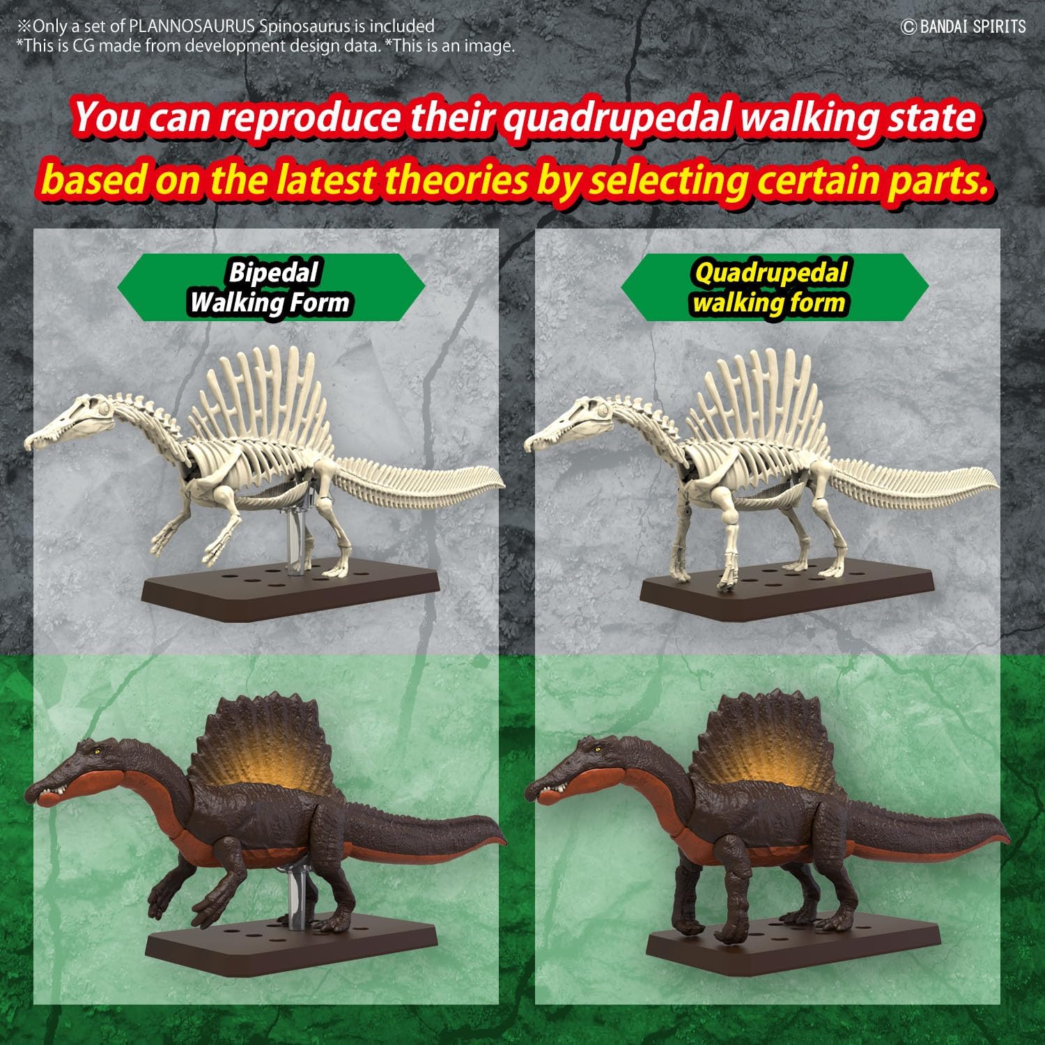 Bandai Hobby – Plannosaurus – #05 Spinosaurus, Kit de modelo de dinosaurio Bandai Spirits