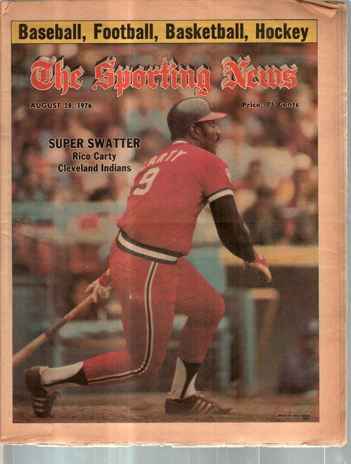 The Sporting News Newspaper August 28, 1976 Super Swatter Indians’ Rico Carty G