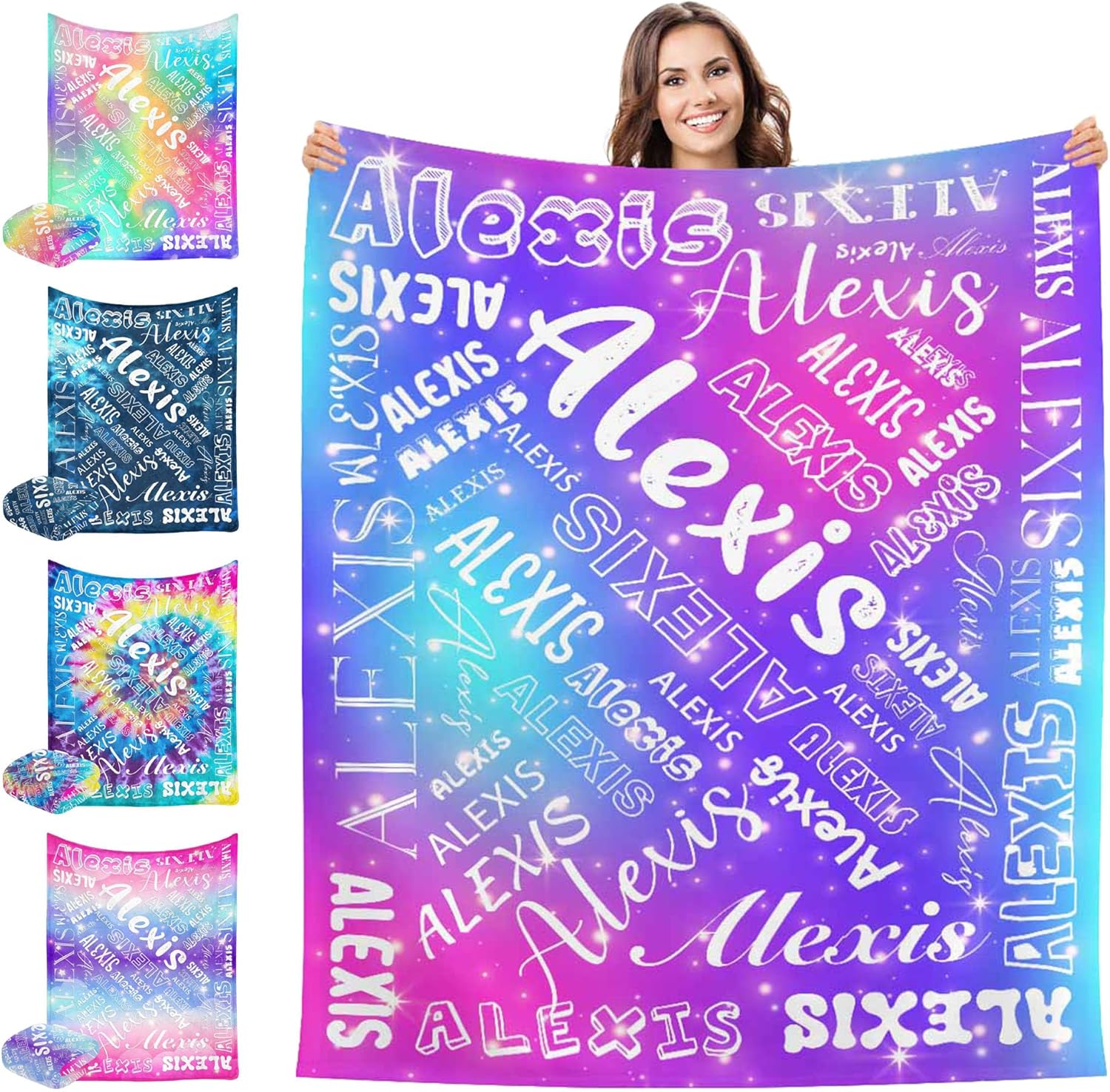 Mantas personalizadas para bebés, niñas y niños con nombre, manta de bebé personalizada colorida para niños, manta suave personalizada para mujeres