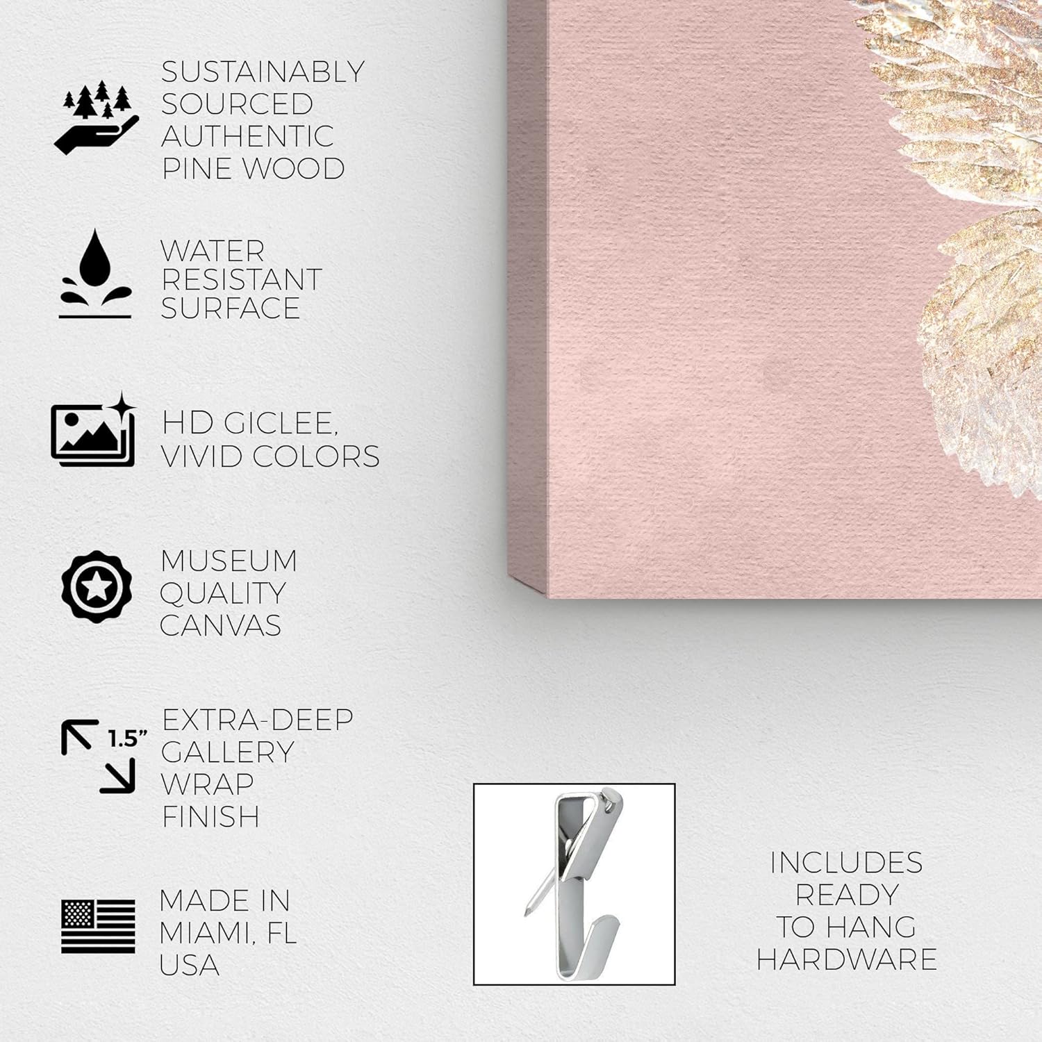 The Oliver Gal Artist Co. Fashion and Glam – Arte de pared de 2 paneles con diseño de mariposa dorada brillante y rosa rubor de Oliver Gal, arte de