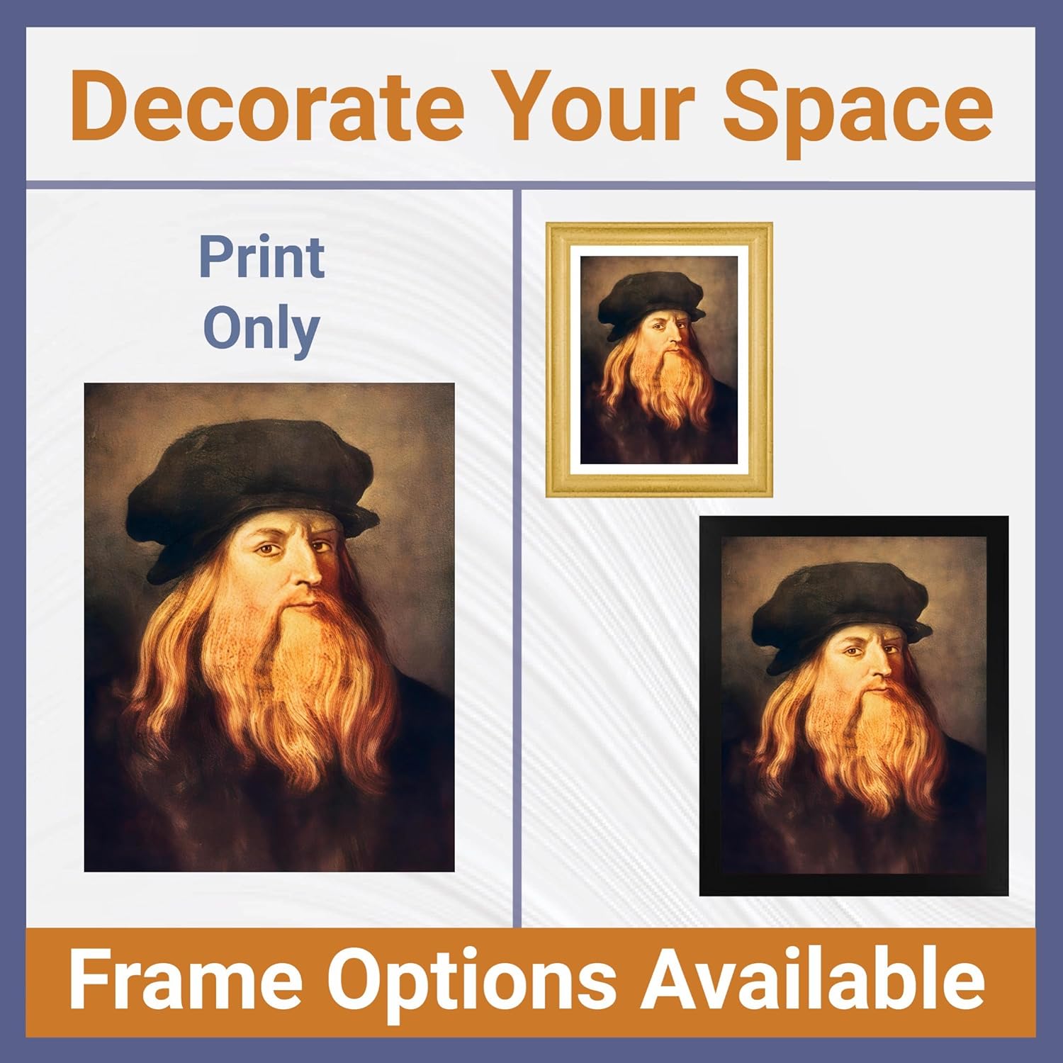Autorretrato de la cabaña perdida por Leonardo Da Vinci  Impresión sin marco  Reproducción de pinturas de obras de arte finas  Regalo de póster