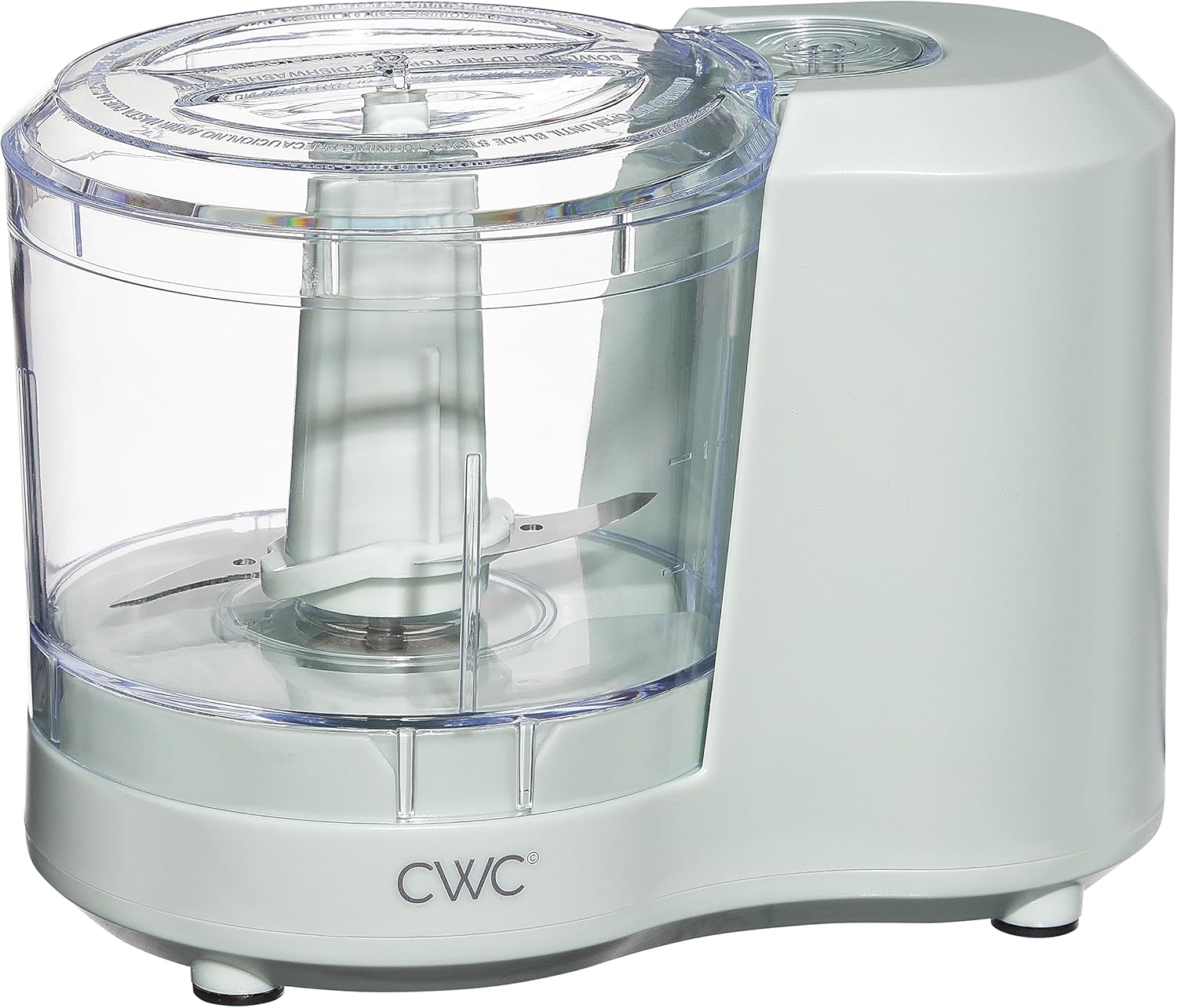 Cook with Color Precisión sin esfuerzo mini picadora de alimentos con cuchillas de acero inoxidable para verduras muy picadas, 1.5 tazas, salvia