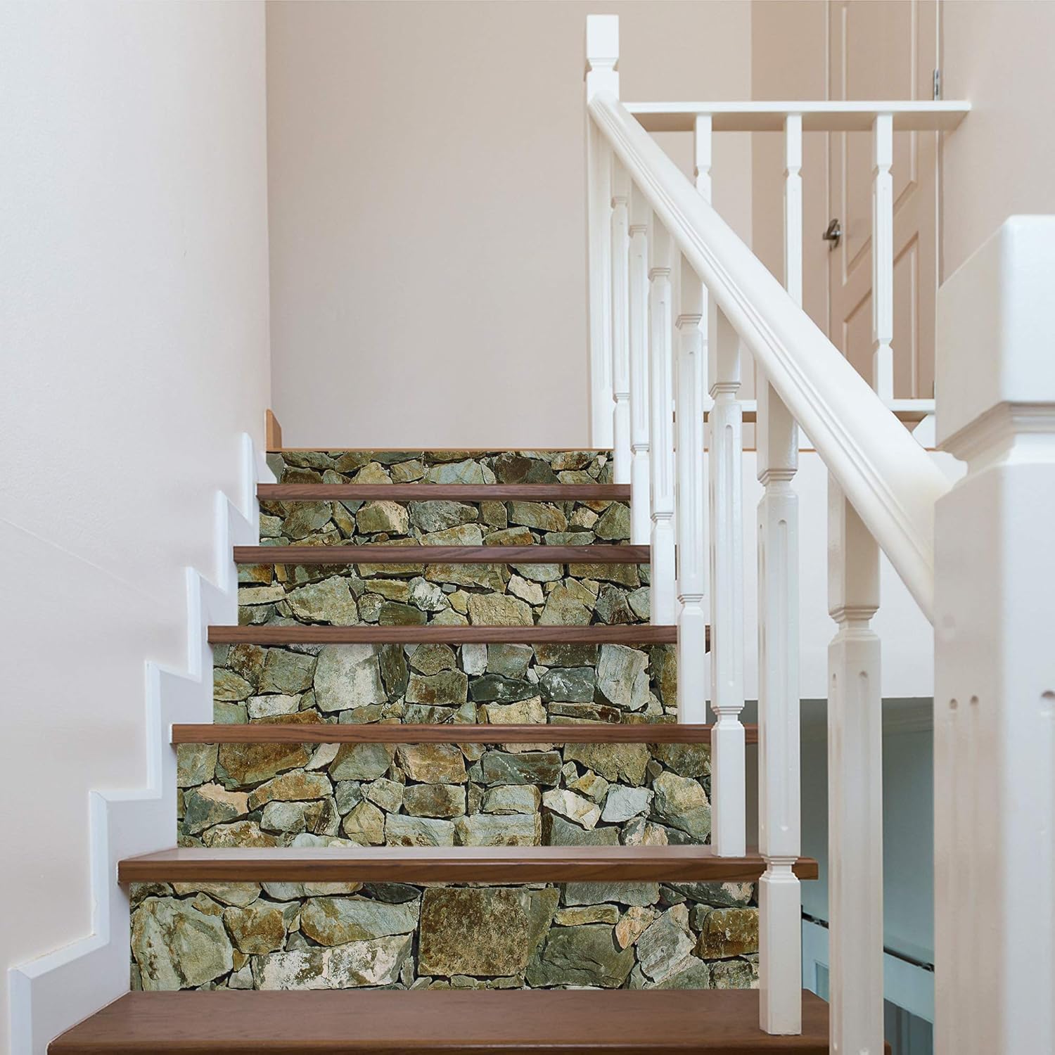 AmazingWall – Adhesivo decorativo para escalera de piedra en 3D, mural de pared decorativo, extraíble, autoadhesivo, decoración artística, muebles