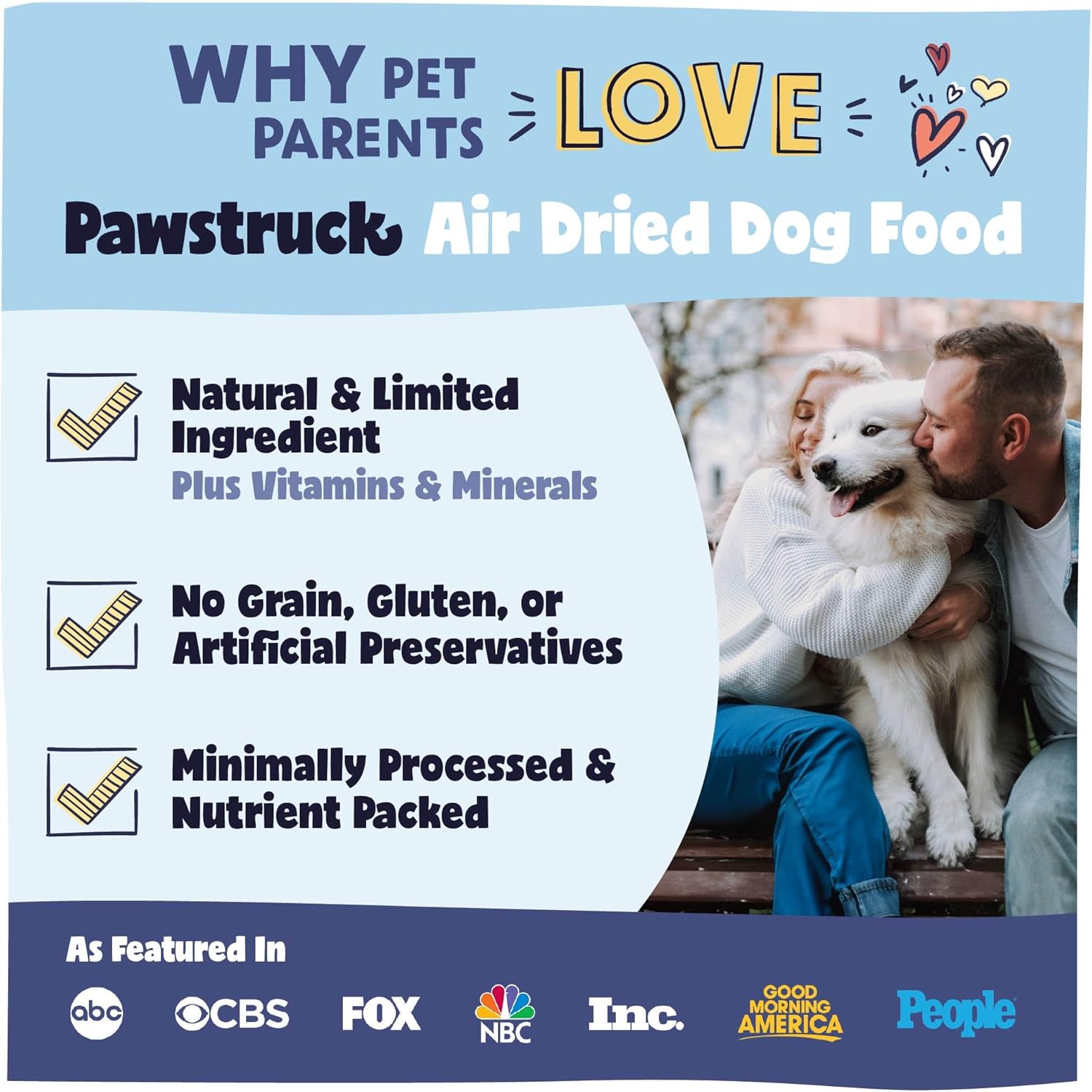 Pawstruck Alimento natural secado al aire para perros con carne de res real, sin granos, fabricado en Estados Unidos, sin OMG y recomendado por