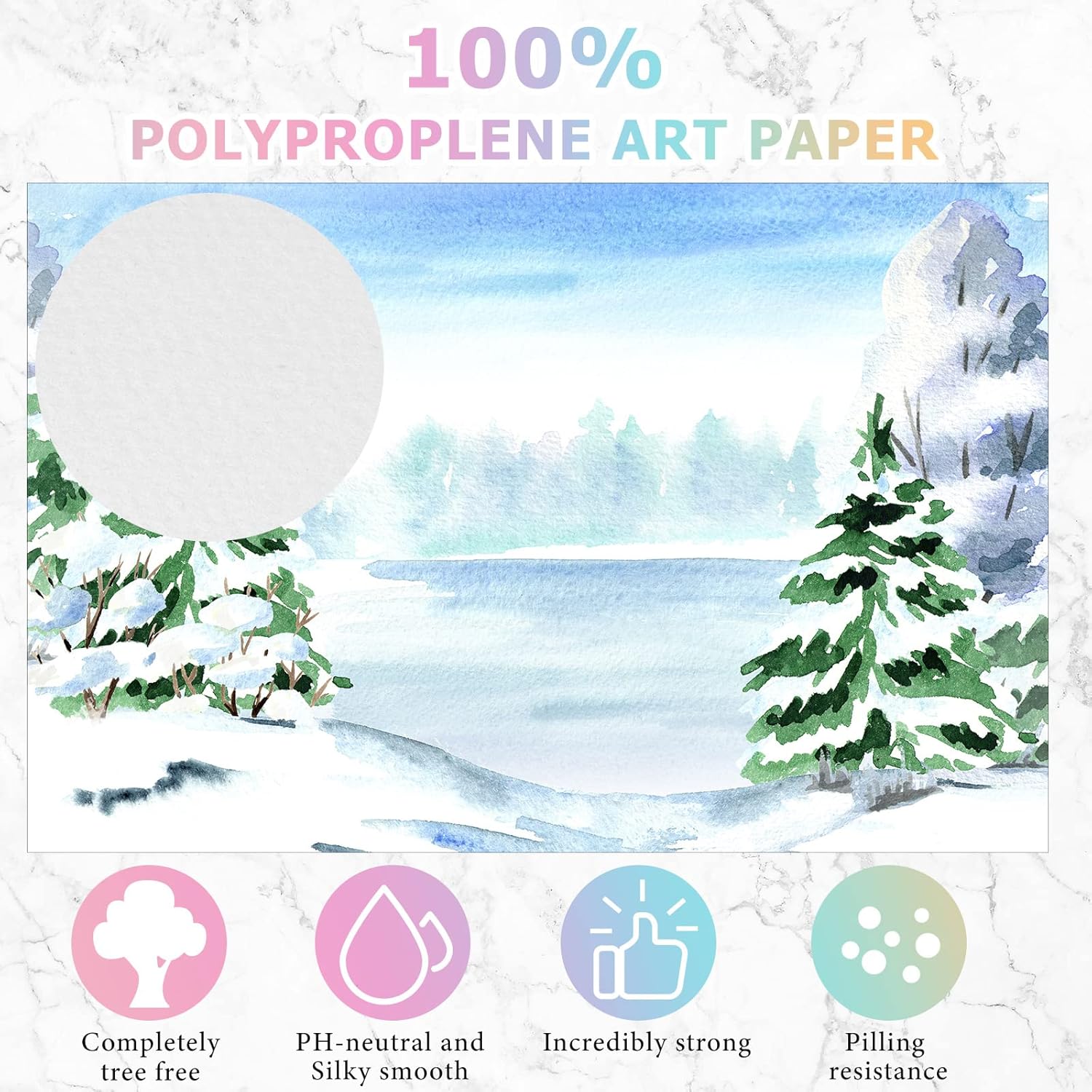 250 hojas de papel de acuarela a granel blanco para prensar en frío, papel de pintura para niños, niños, estudiantes, artistas, suministros de