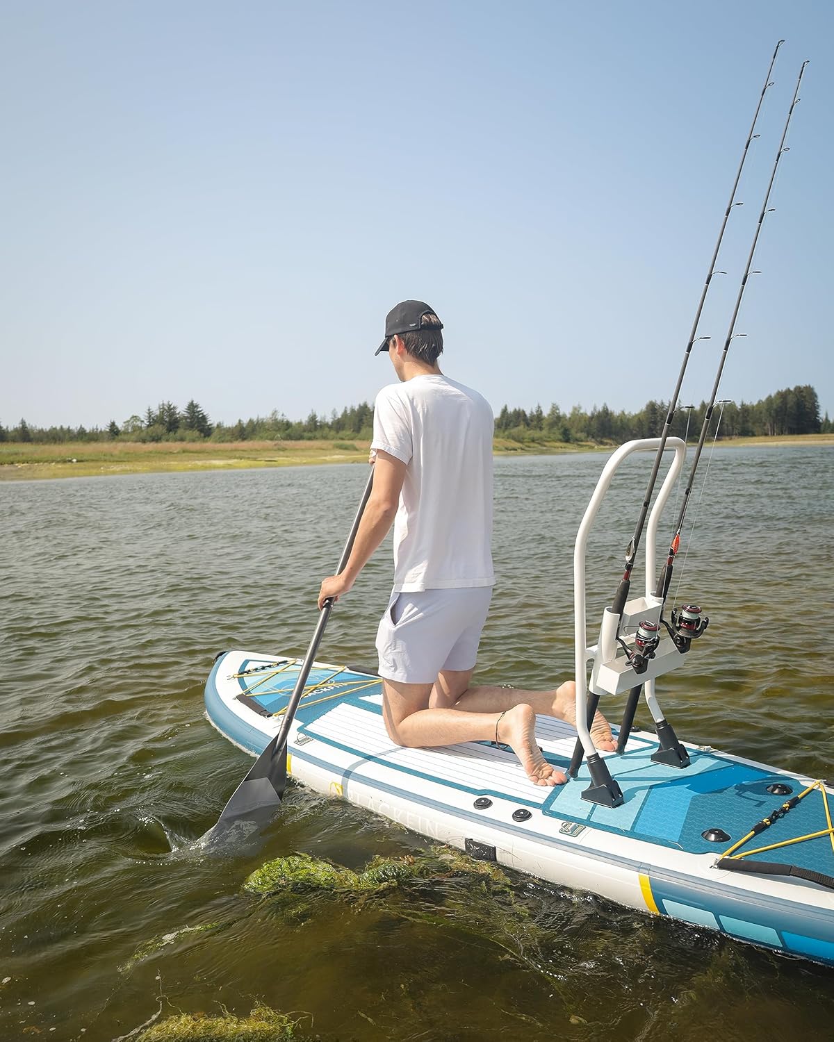 iROCKER Blackfin Model XL Inflatable Stand Up Paddle Board, 11’6″ Long 34″ Wide 6″ Thickness SUP with Fins & Repair Kit