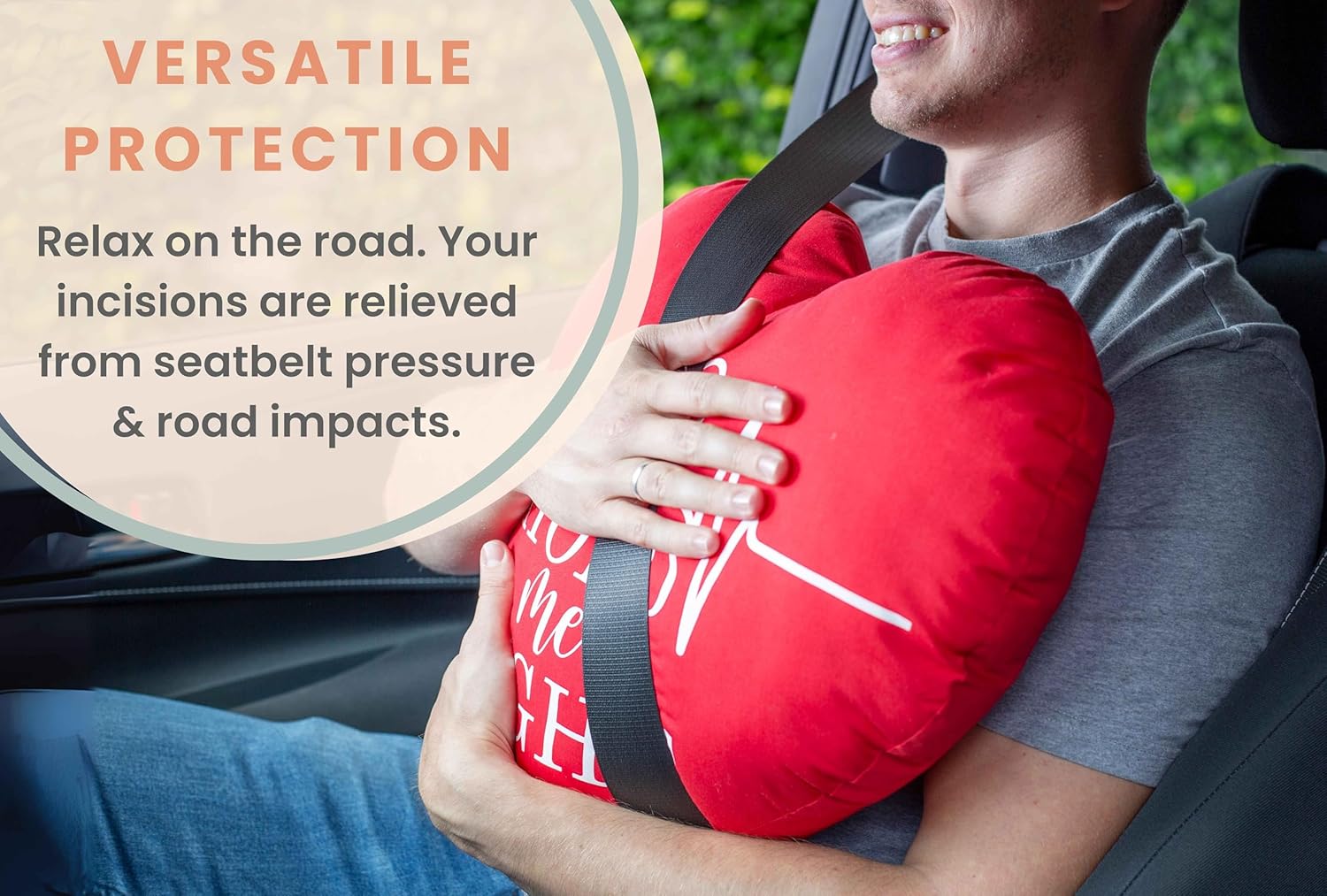 Almohada de corazón para después de la cirugía cardíaca  Cirugía de bypass de recuperación de almohada para la tos  Almohada de cirugía de corazón