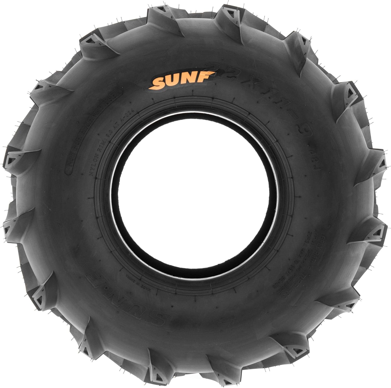 SunF A024 22×11-9 ATV UTV – Juego de 2 neumáticos para barro y sendero, 6-PR, banda de rodadura direccional profunda
