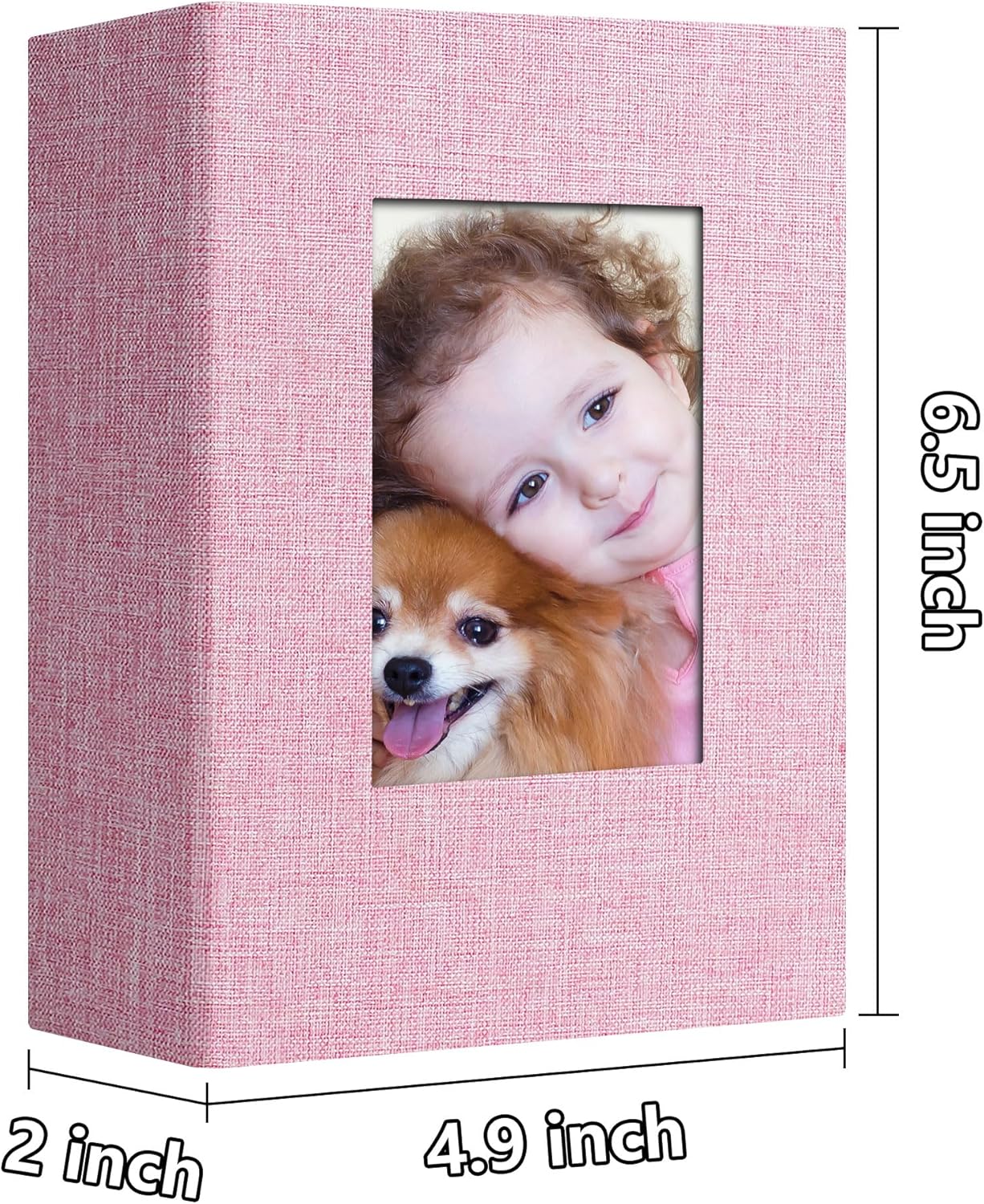 Álbum de fotos de 4 x 6 pulgadas, 100 bolsillos, álbumes de fotos con cubierta de lino, álbumes de fotos para familia, boda, bebé, libro de fotos