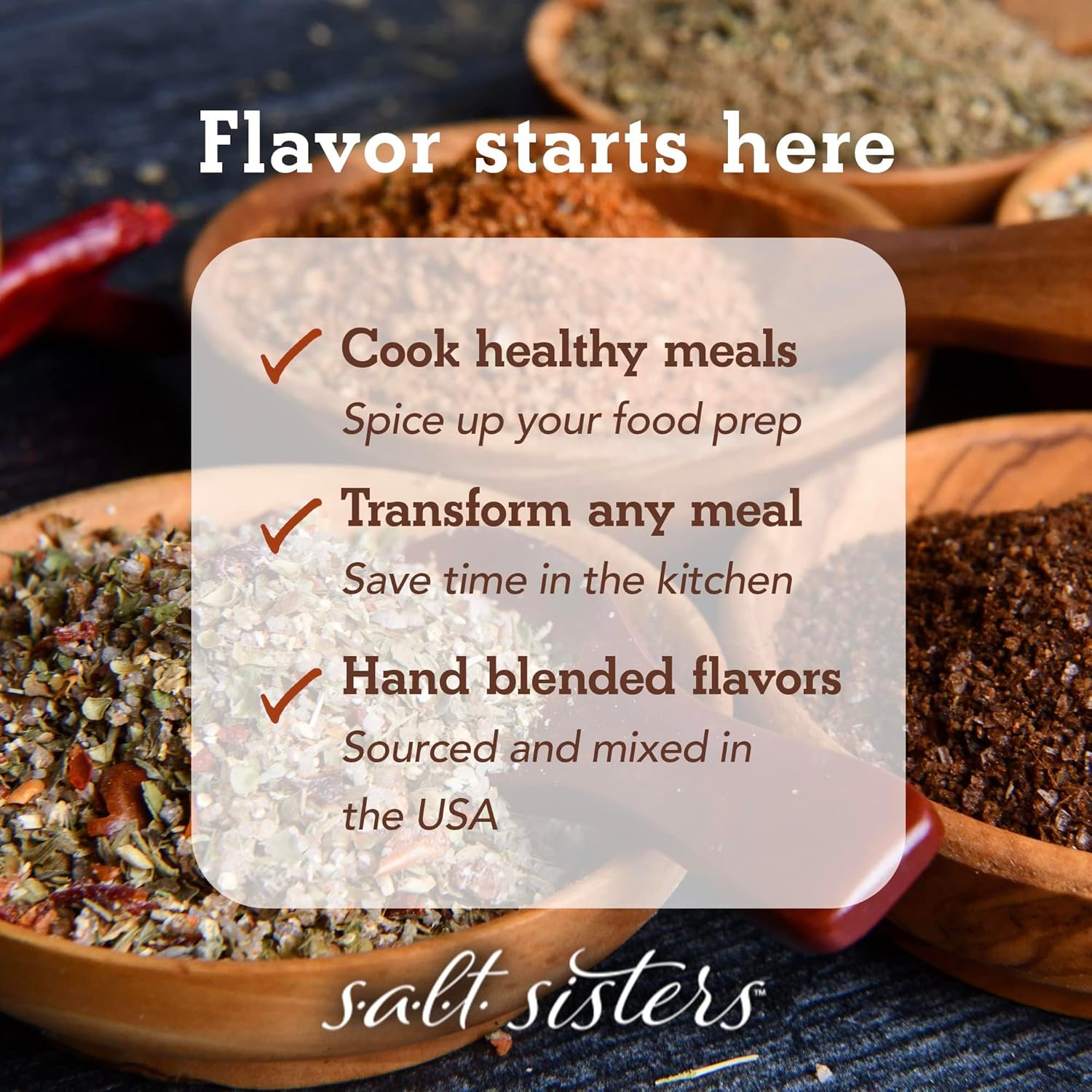 s.a.l.t. sisters Caribbean Jerk Rub & Seasoning  Base de condimento para frotar en seco y frotar húmedo  Mezcla de hierbas y especias perfecta para