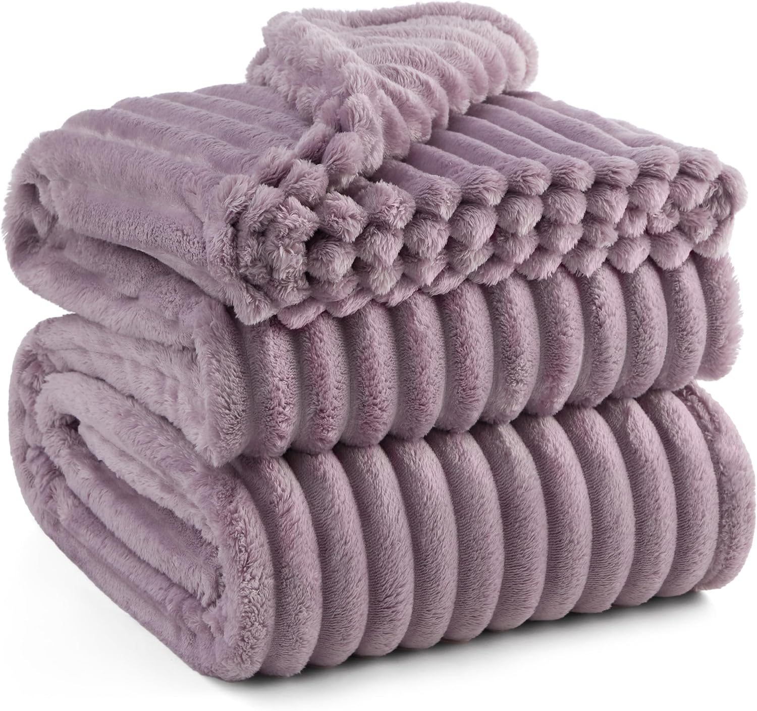 Bedsure – Manta de vellón morado claro para sofá, manta Queen súper suave y acogedora para mujer, bonita manta pequeña para niñas, 90 x 90 pulgadas
