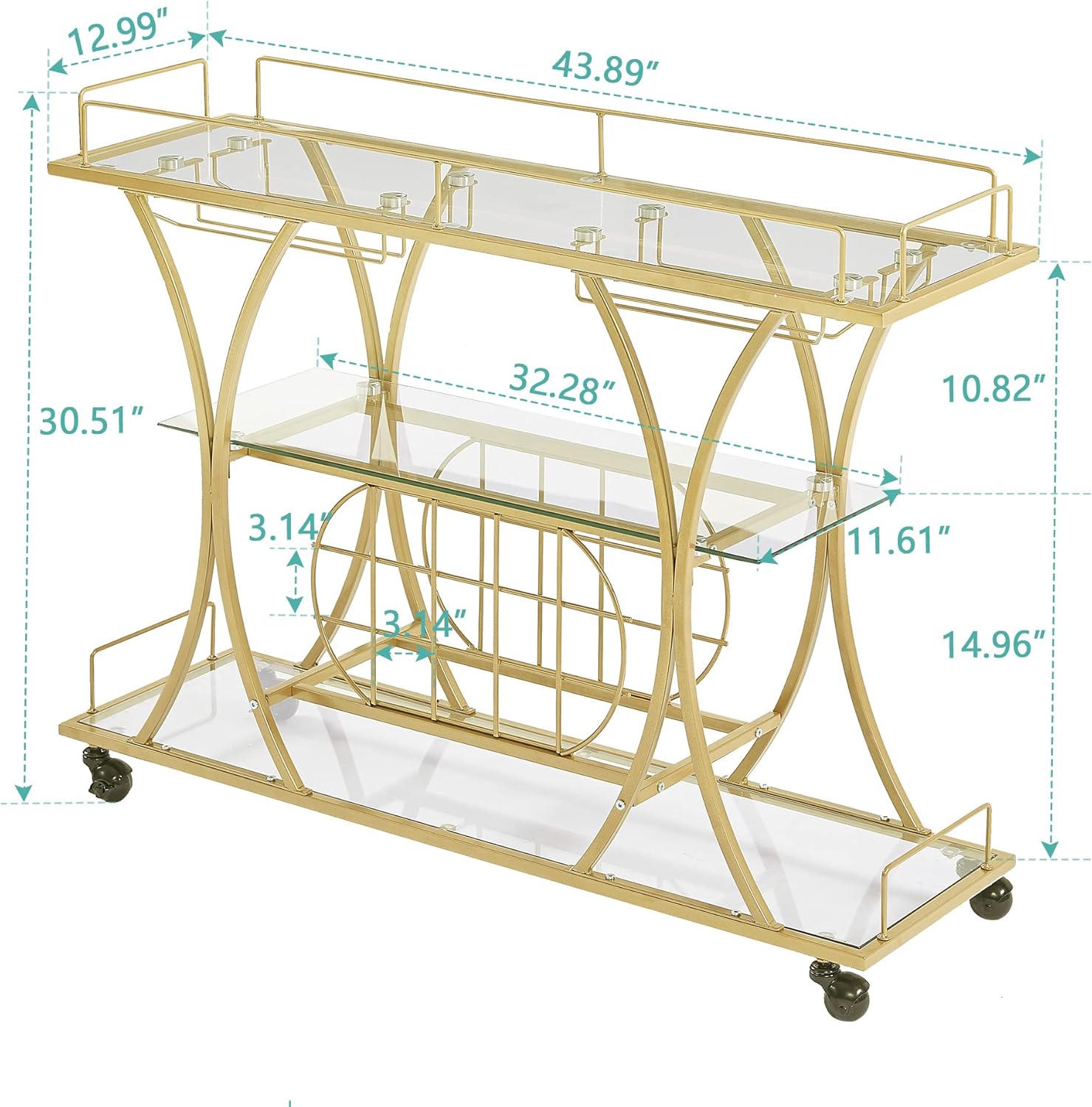 mikibama Carrito de bar industrial de metal móvil de madera para el hogar, pequeño carrito de bar rústico con estante para vino y estantes de