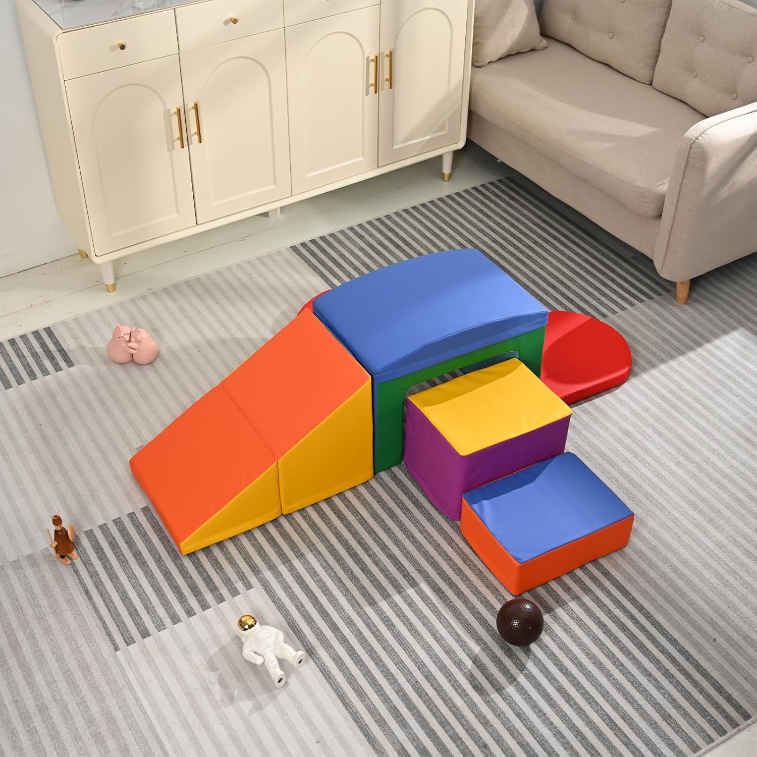 Ixdregan Bloques de escalada de espuma para niños pequeños, 6 piezas de escalada suave para niños, juguetes de escalada para niños pequeños con