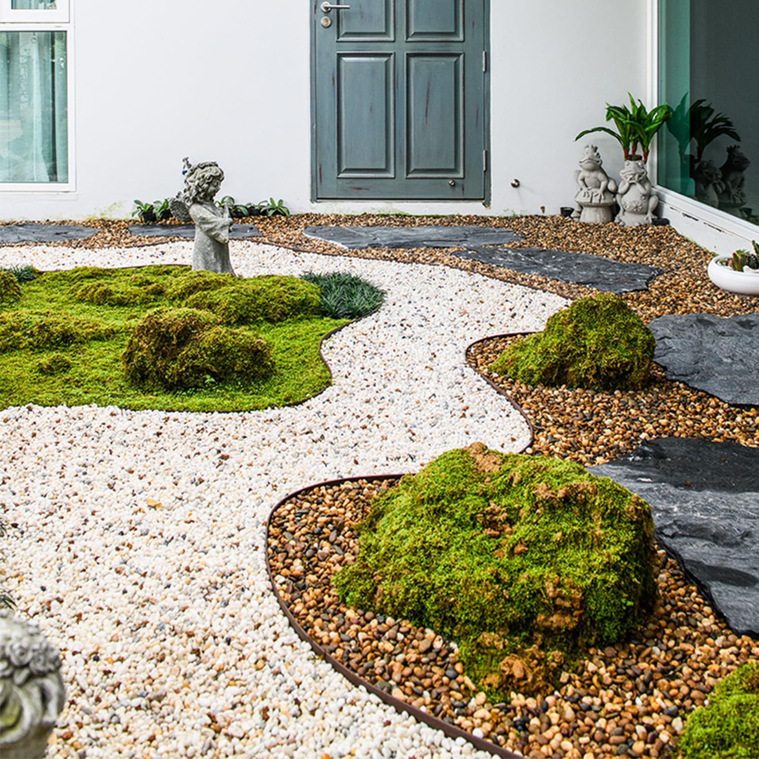 Calofulston Piedras blancas de 15 libras para plantas, rocas blancas de 38 pulgadas para jarrones de paisajismo, pequeñas piedras decorativas para