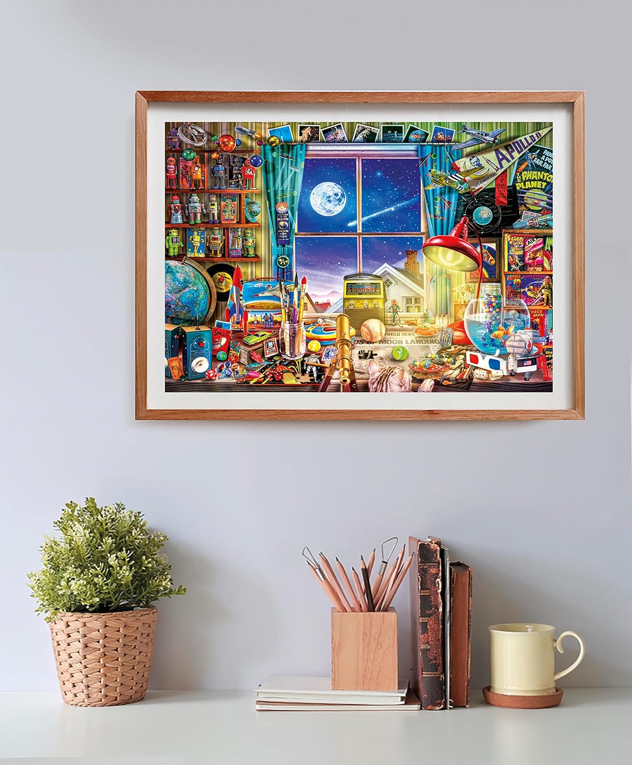 Clementoni Collection-To The Moon 35148 500-Piece Adult Puzzle Made in Italy Multi-Coloured